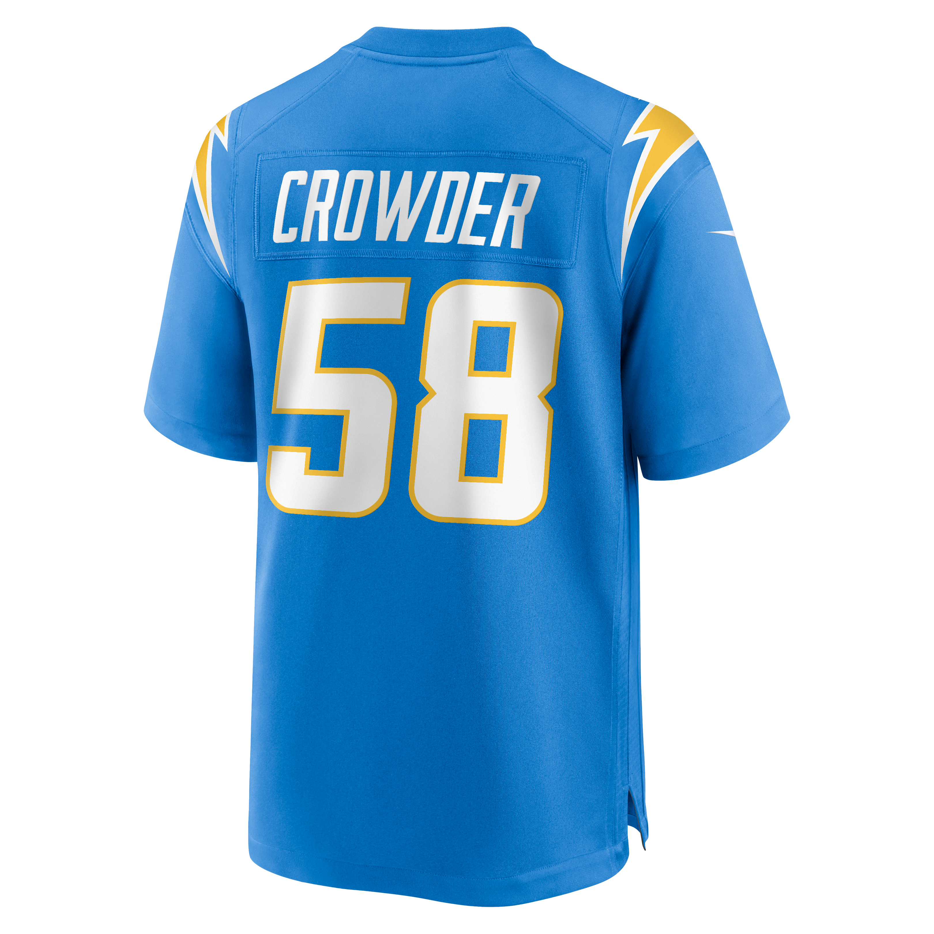 Tae Crowder Los Angeles Chargers Game Jersey Powder Blue NFL Football Fan Wear Tae Crowder