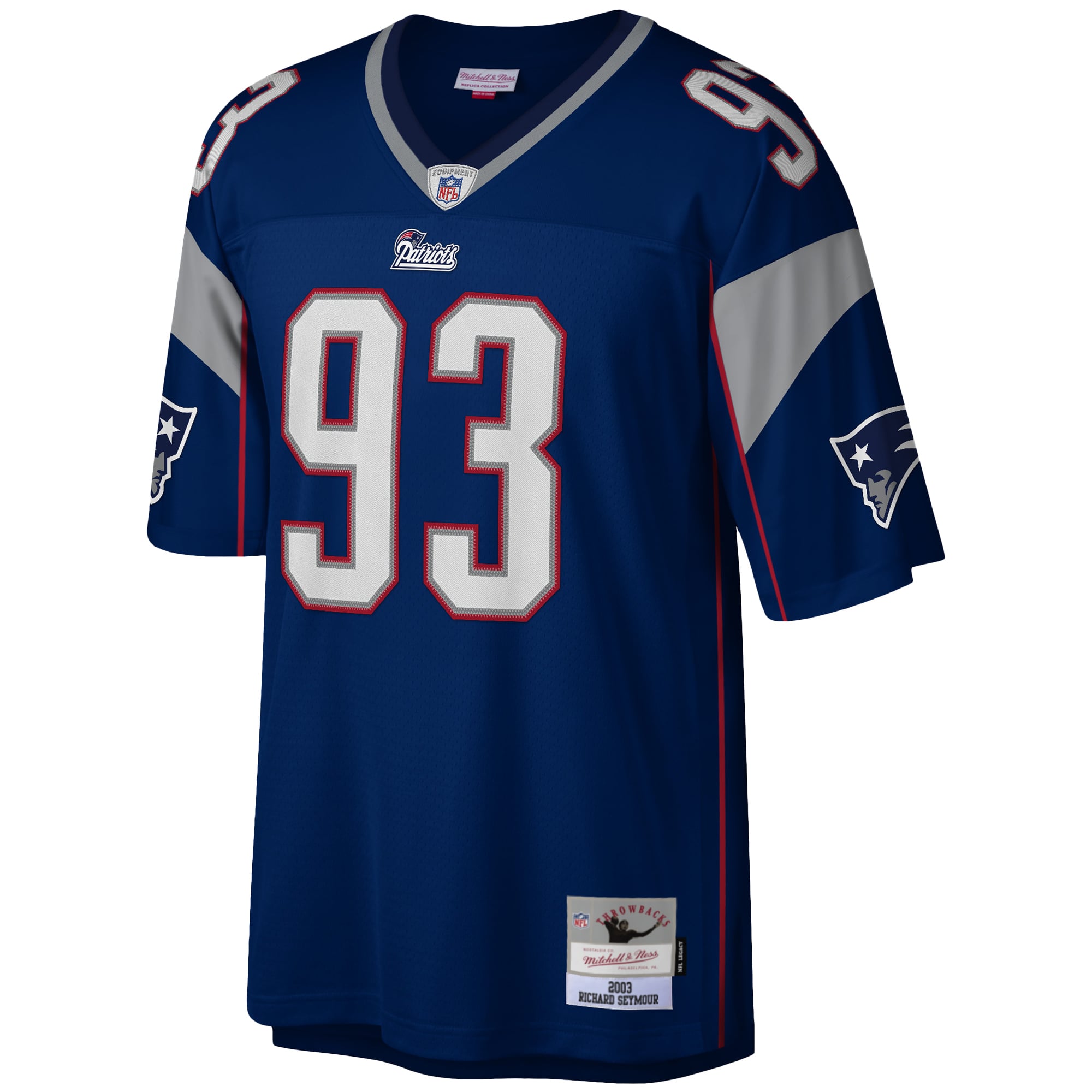 Richard Seymour New England Patriots Replica Jersey Navy NFL Football Fan Wear Richard Seymour
