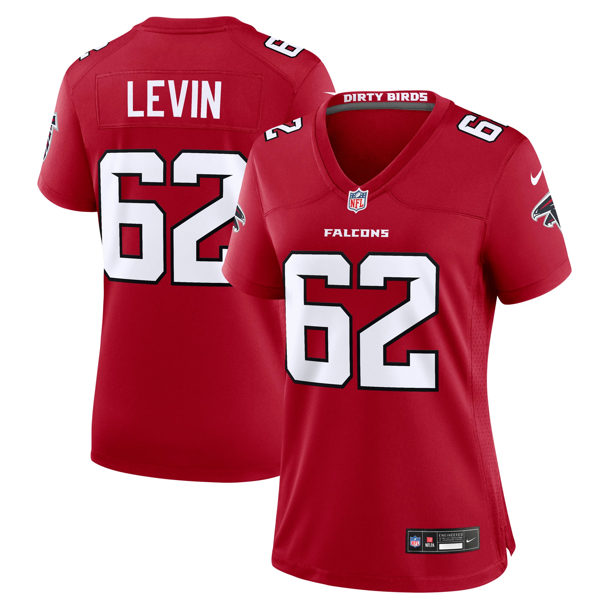Corey Levin Atlanta Falcons Game Jersey Red NFL Football Fan Wear