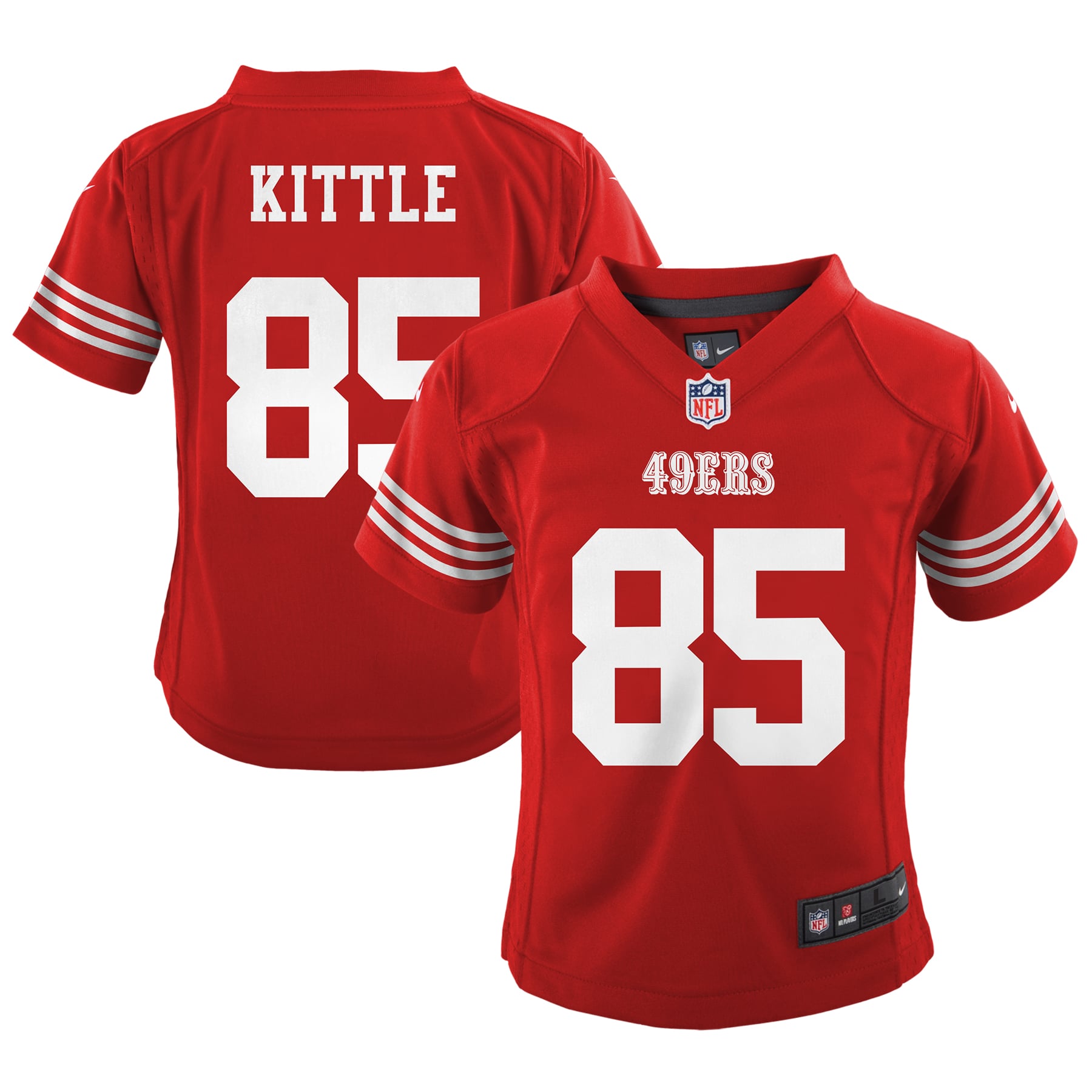 George Kittle San Francisco 49ers Game Jersey Scarlet NFL Football Fan Wear George Kittle