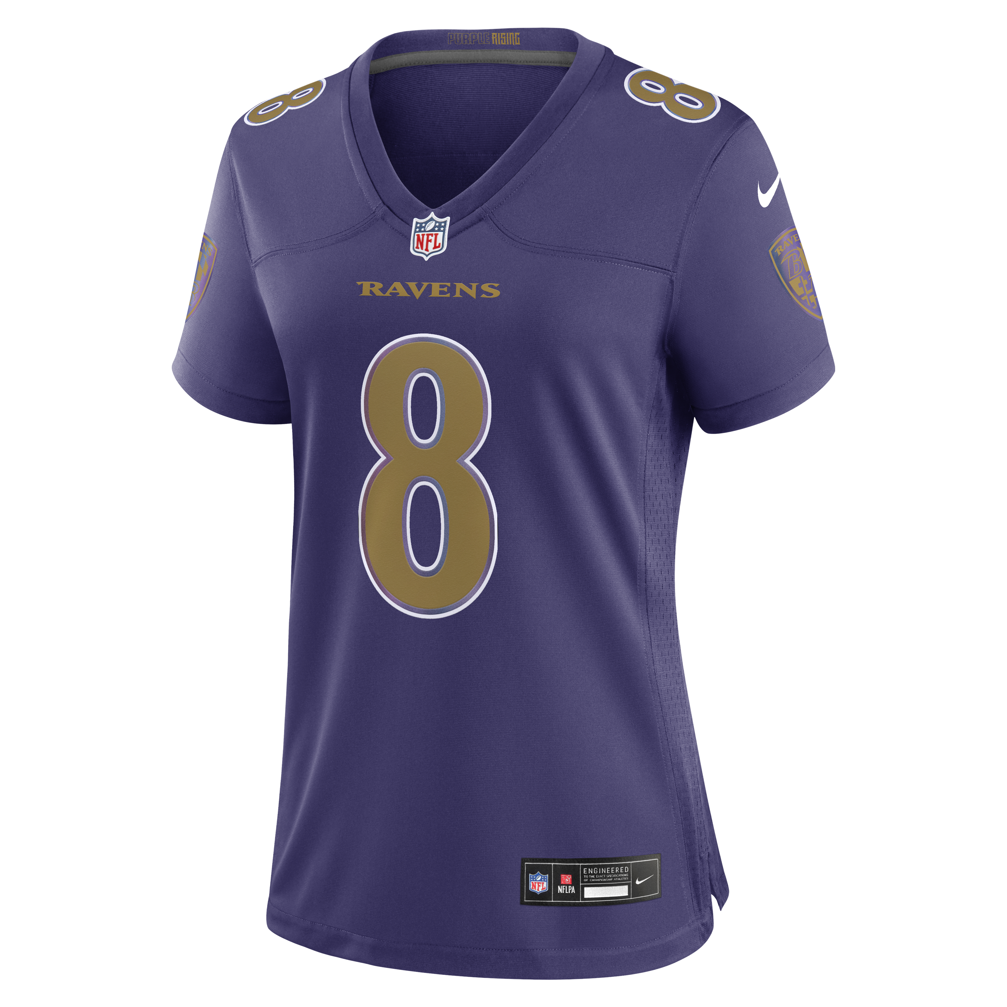 Lamar Jackson Baltimore Ravens Game Jersey No.8 Purple NFL Football Fan Wear Lamar Jackson