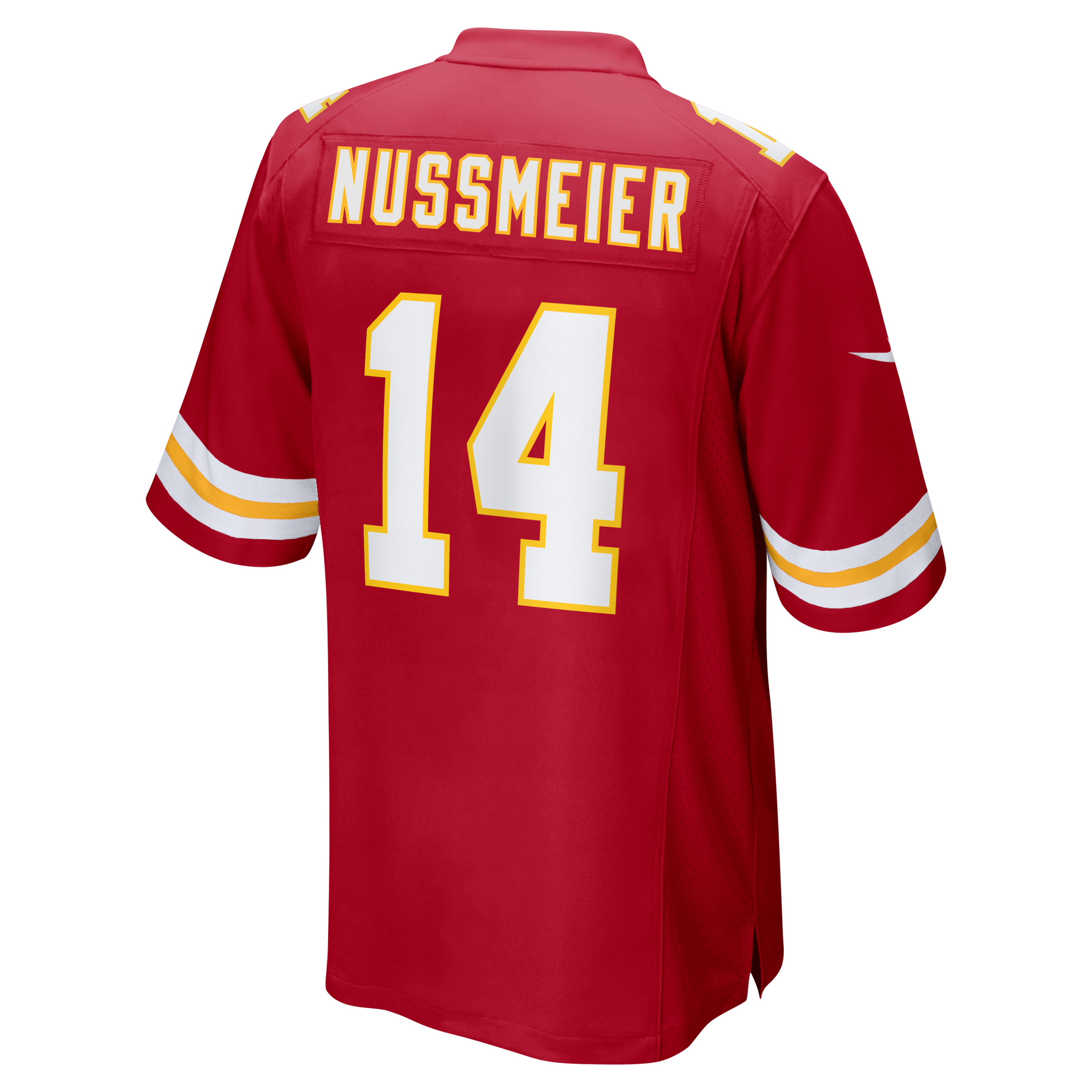 Garrett Nussmeier Kansas City Chiefs Game Jersey Red NFL Football Fan Wear