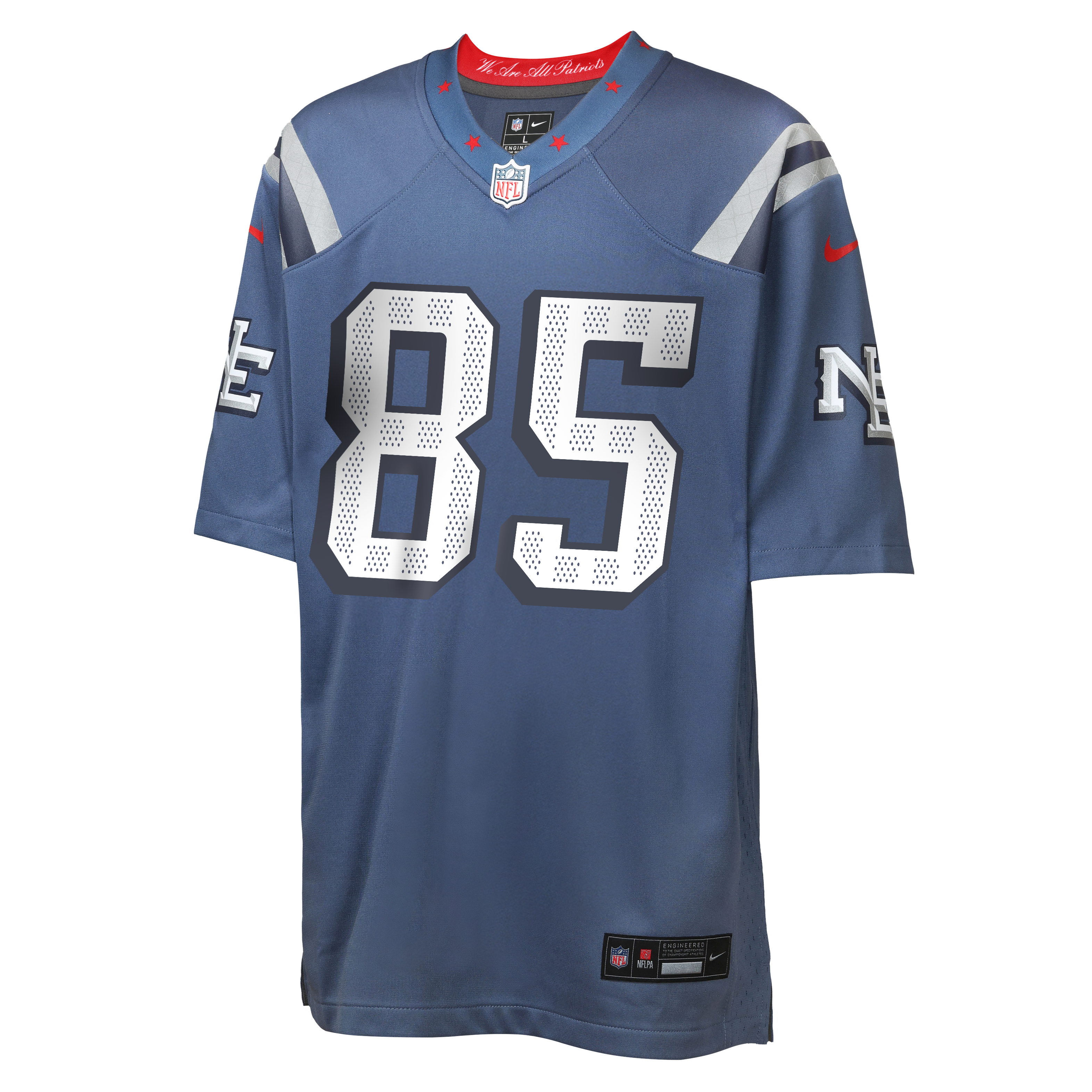 Hunter Henry Storm New England Patriots Game Jersey Blue NFL Football Fan Wear Hunter Henry Storm
