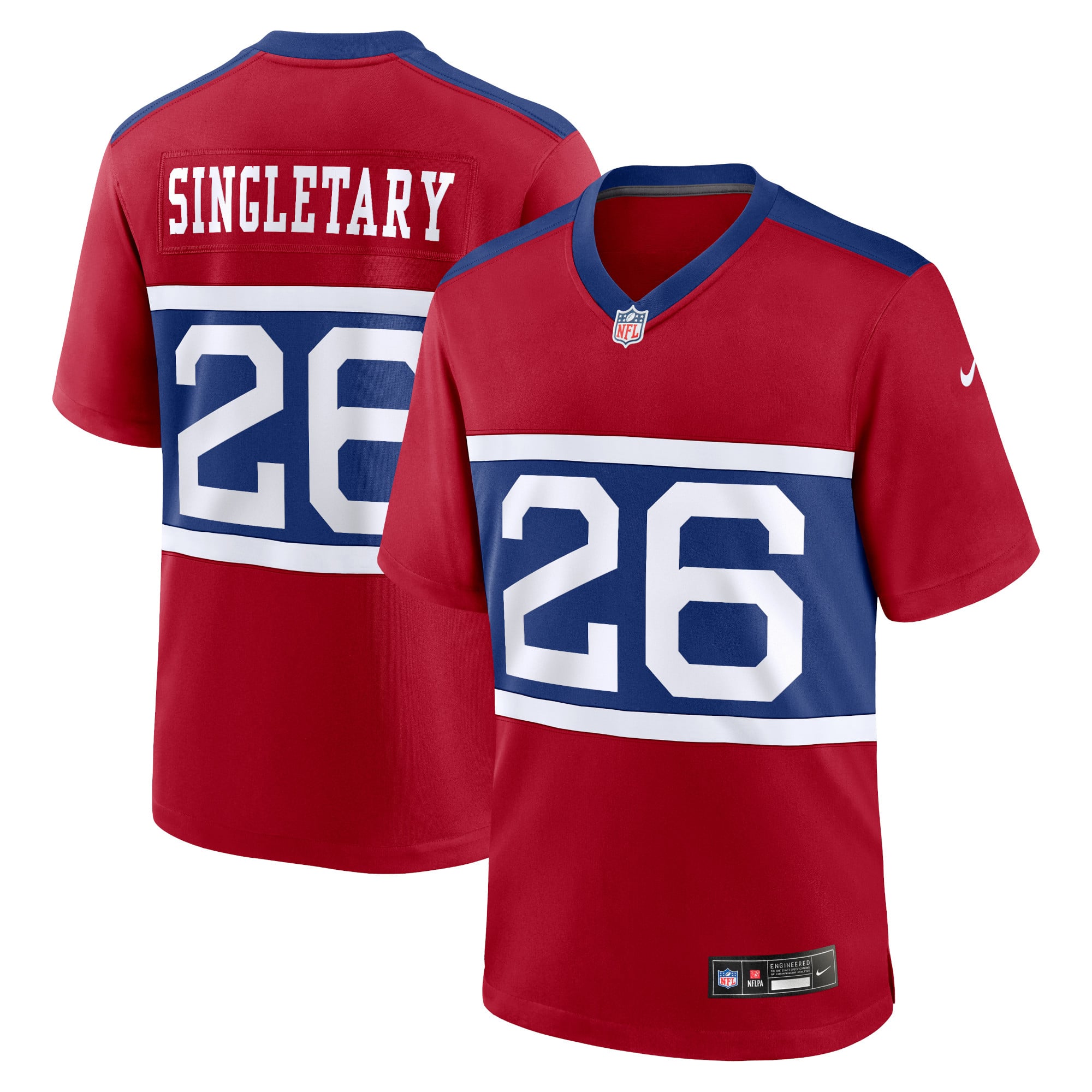 Devin Singletary New York Giants Game Jersey Red NFL Football Fan Wear