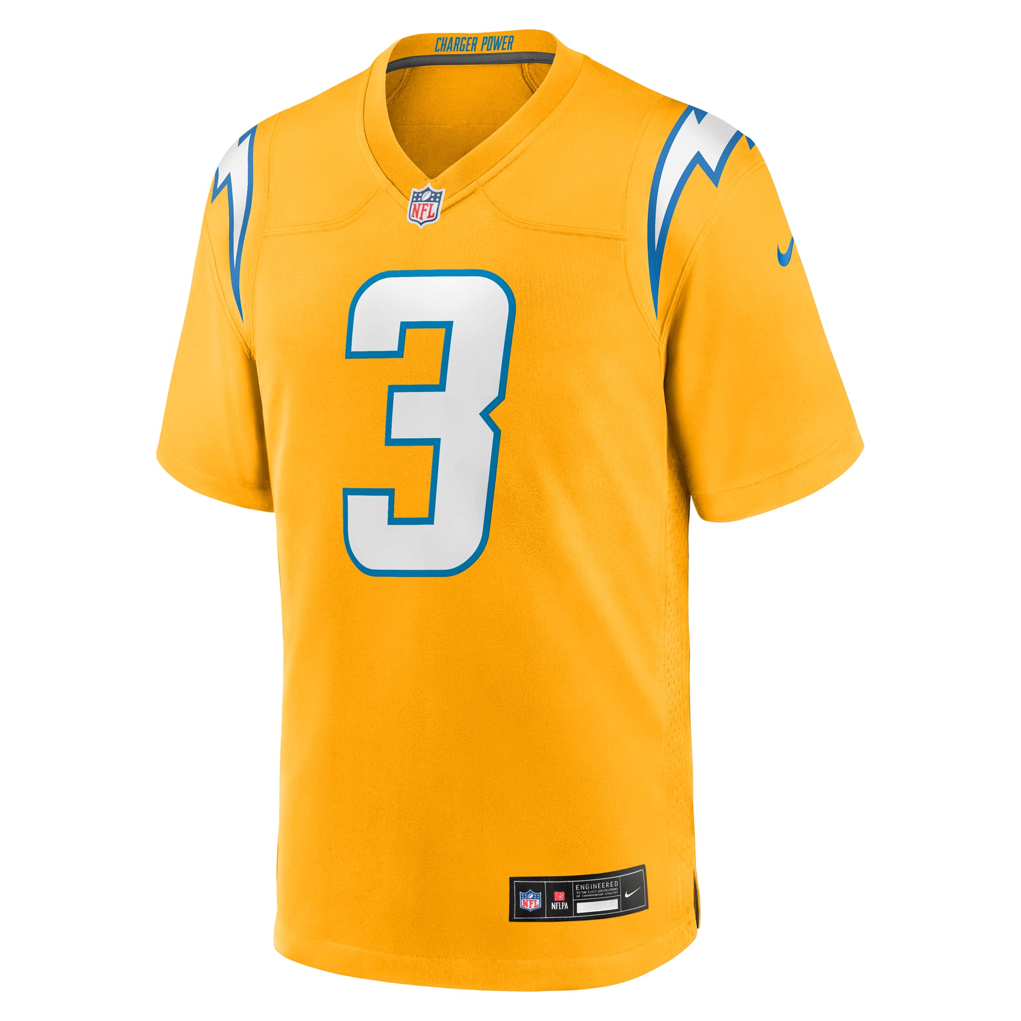 Derwin James Jr Los Angeles Chargers Player Jersey Gold NFL Football Fan Wear