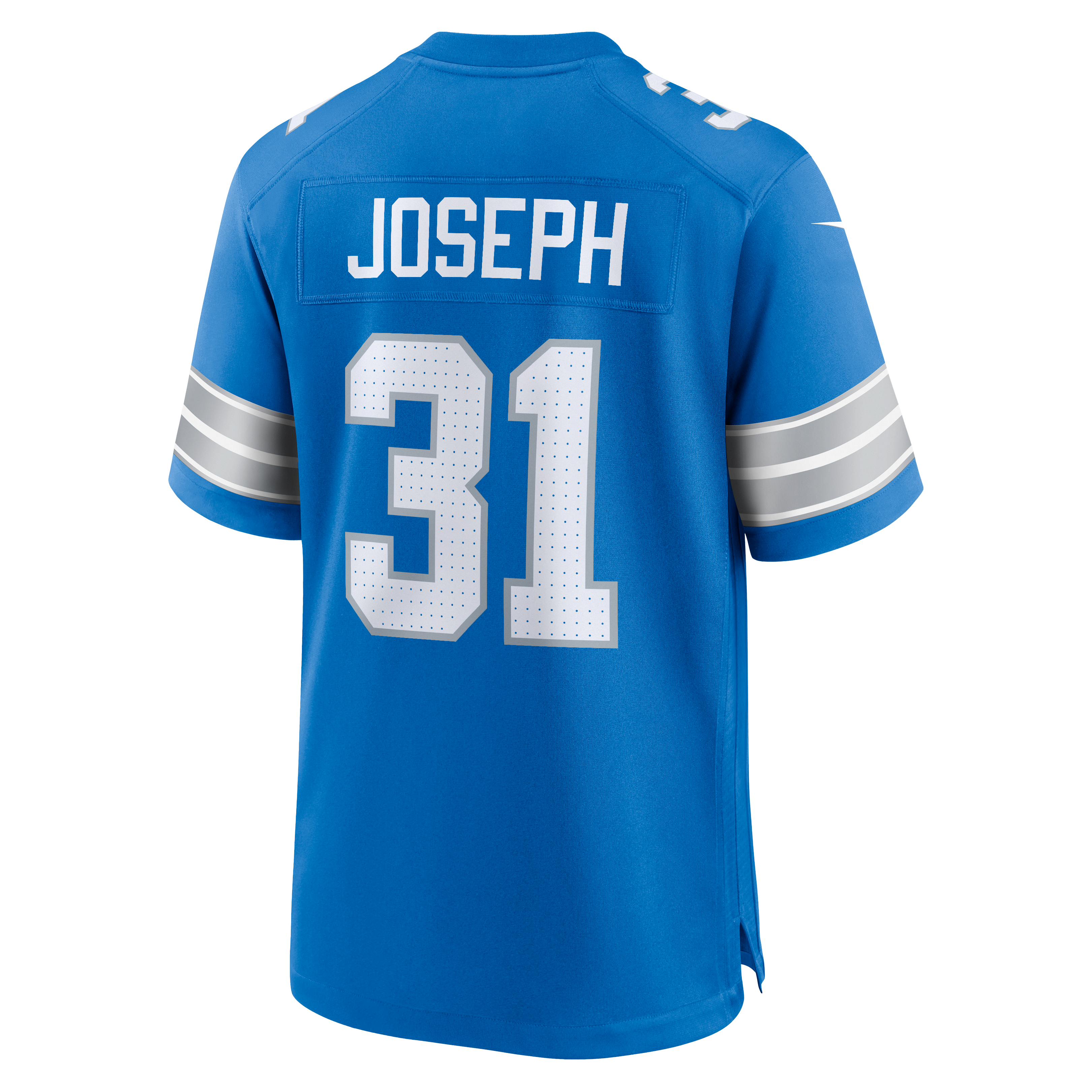 Kerby Joseph Detroit Lions Game Jersey Blue NFL Football Fan Wear Kerby Joseph