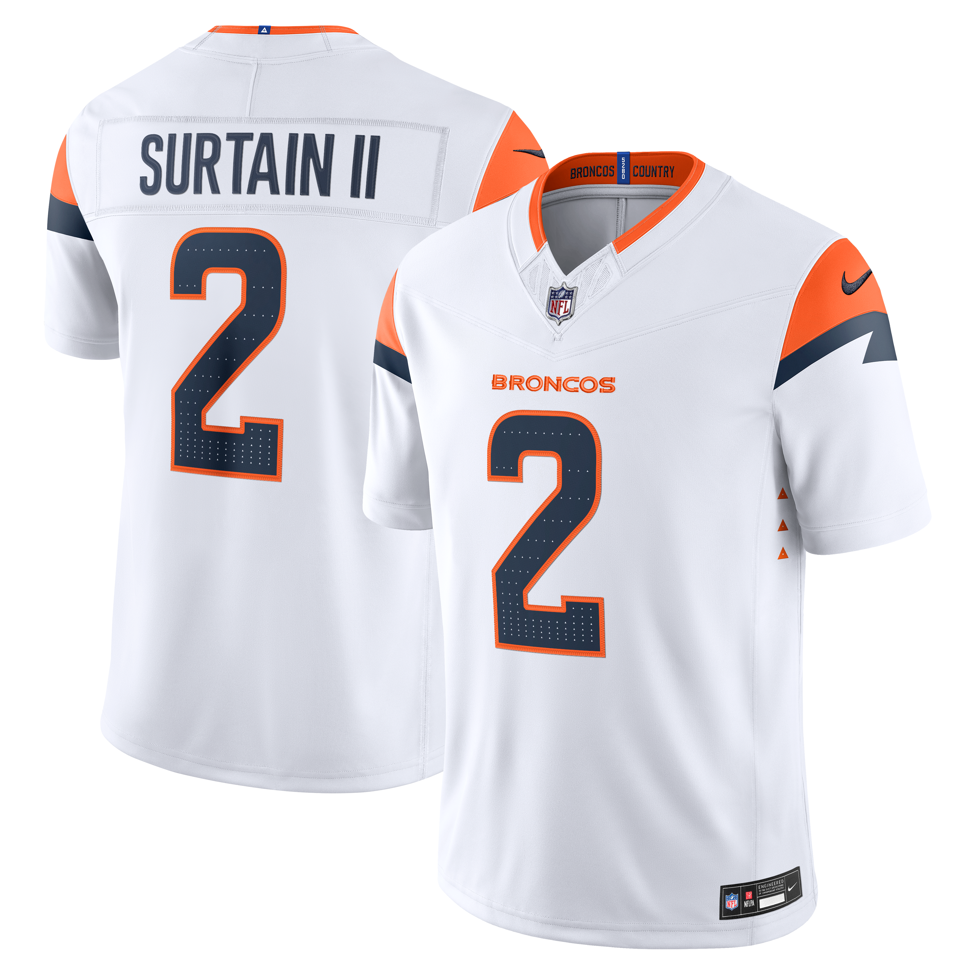 Pat Surtain Denver Broncos Limited Jersey White NFL Football Fan Wear Pat Surtain