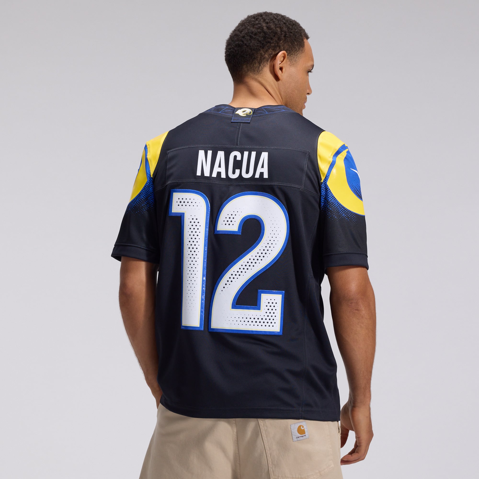Puka Nacua Dark Los Angeles Rams Limited Jersey Blue NFL Football Fan Wear Puka Nacua Dark