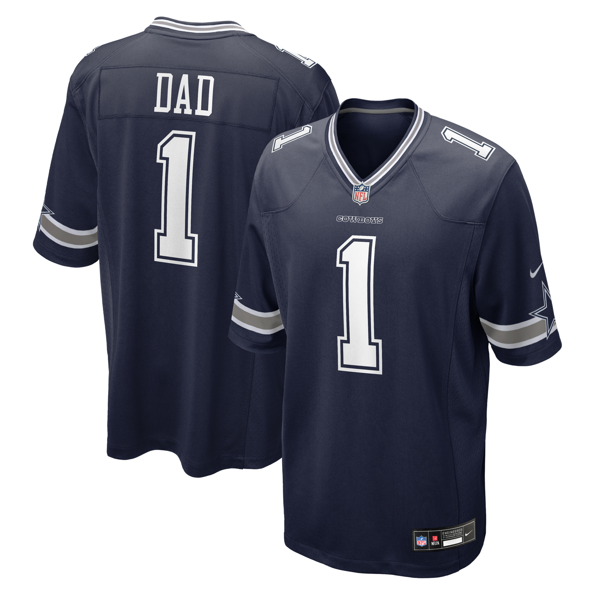 Dallas Cowboys Game Jersey No.1 Navy NFL Football Fan Wear