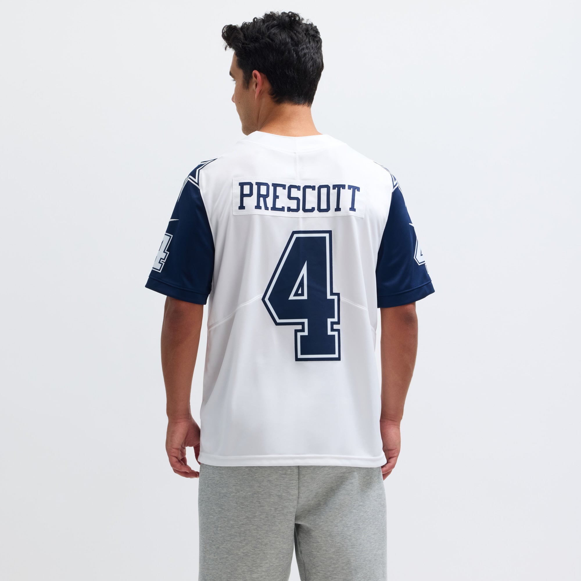 Rush Dak Prescott Dallas Cowboys Game Jersey White NFL Football Fan Wear