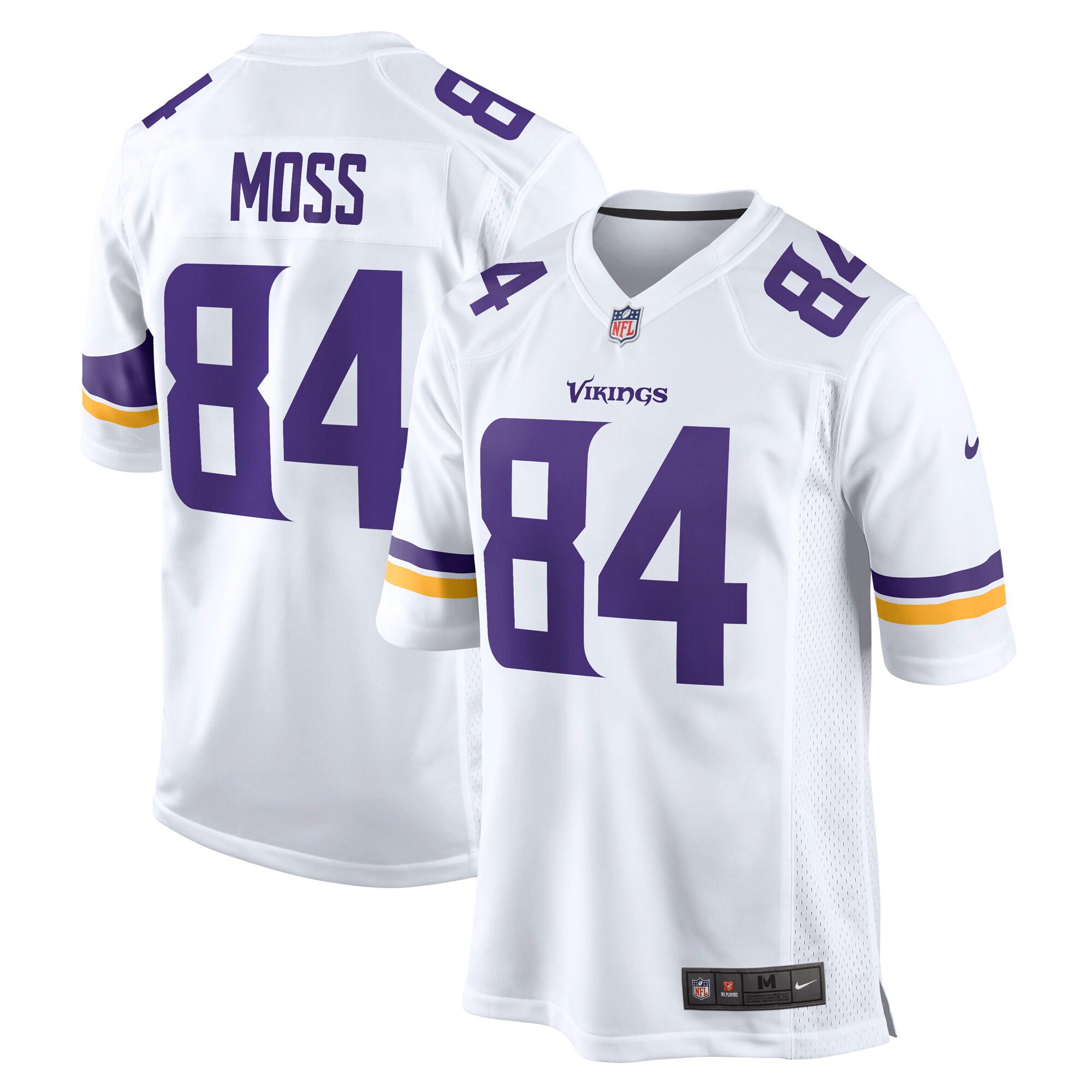 Randy Moss Retired Minnesota Vikings Game Jersey White NFL Football Fan Wear