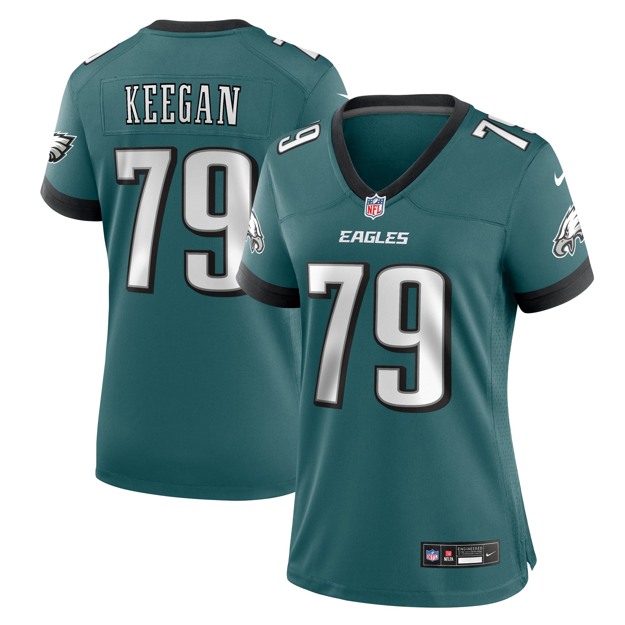 Trevor Keegan Philadelphia Eagles Game Jersey Midnight NFL Football Fan Wear Trevor Keegan