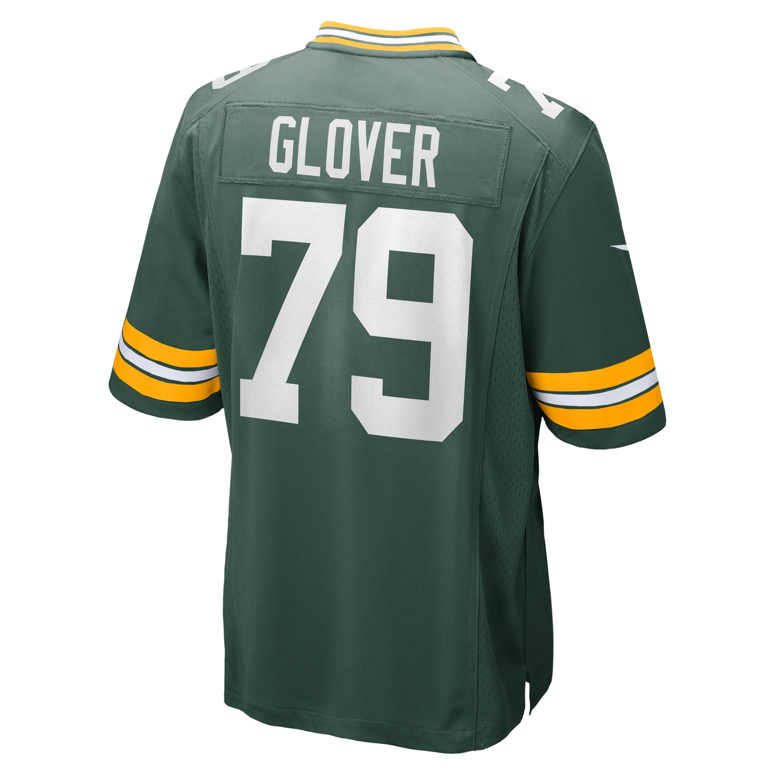 Travis Glover Green Bay Packers Game Jersey Green NFL Football Fan Wear Travis Glover