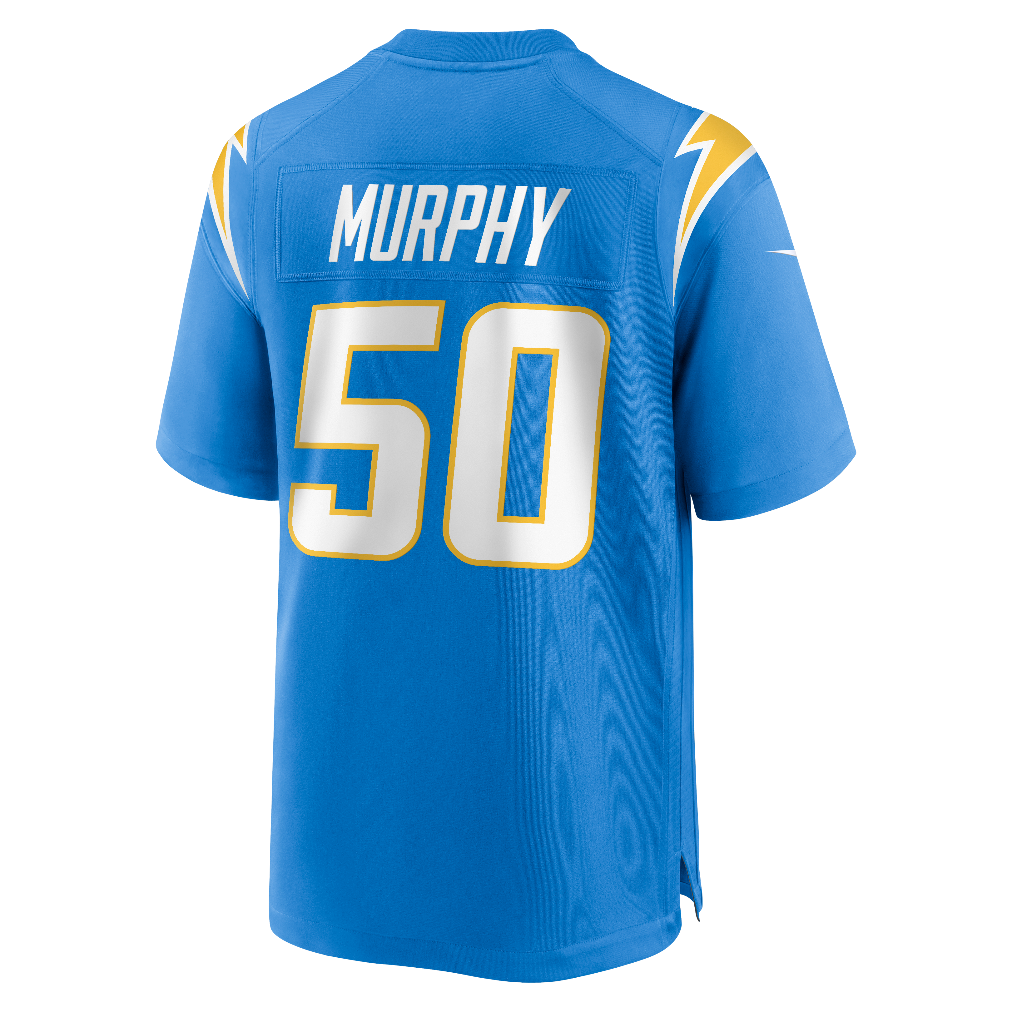 Caleb Murphy Los Angeles Chargers Game Jersey Powder Blue NFL Football Fan Wear Caleb Murphy