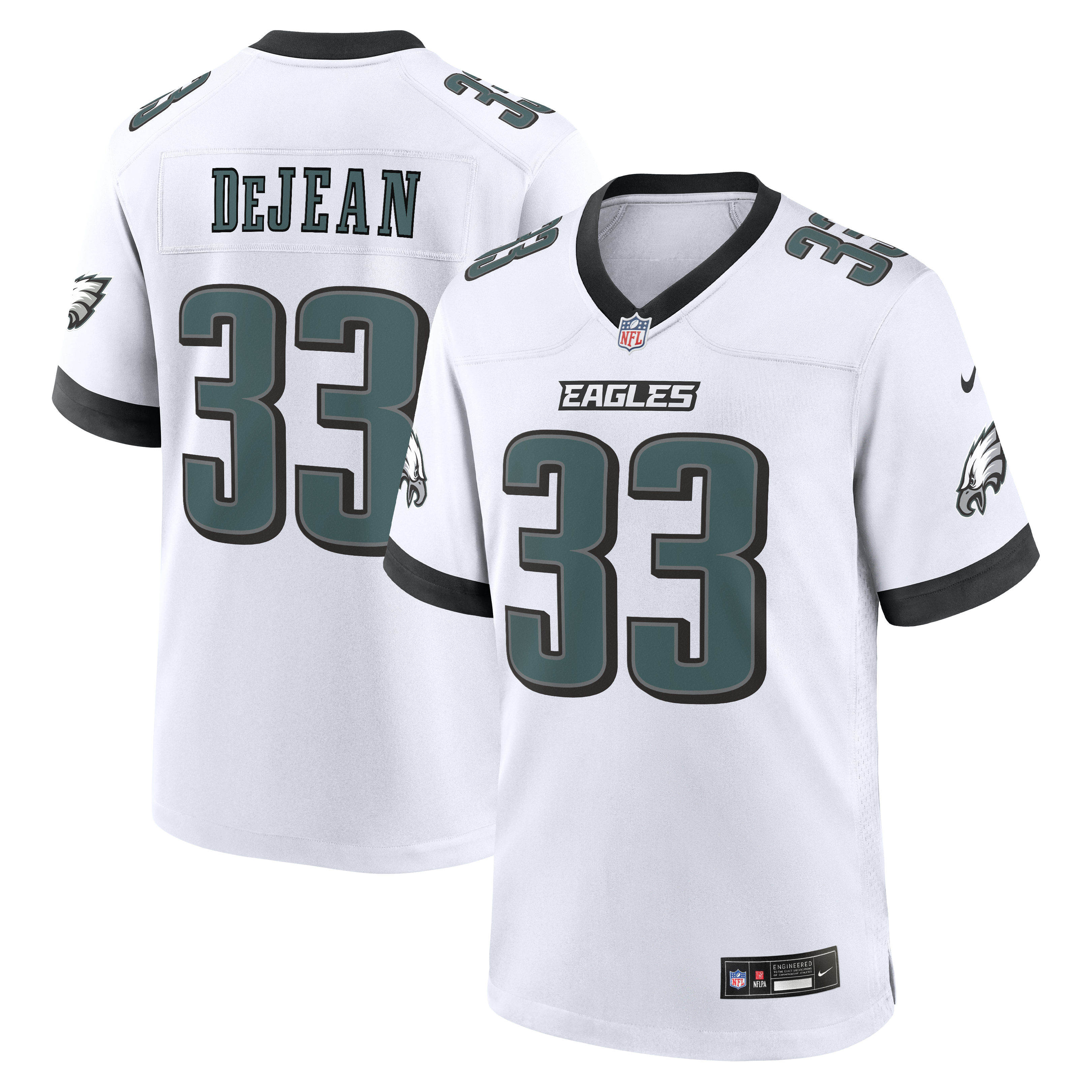 Cooper DeJean Philadelphia Eagles Game Jersey White NFL Football Fan Wear