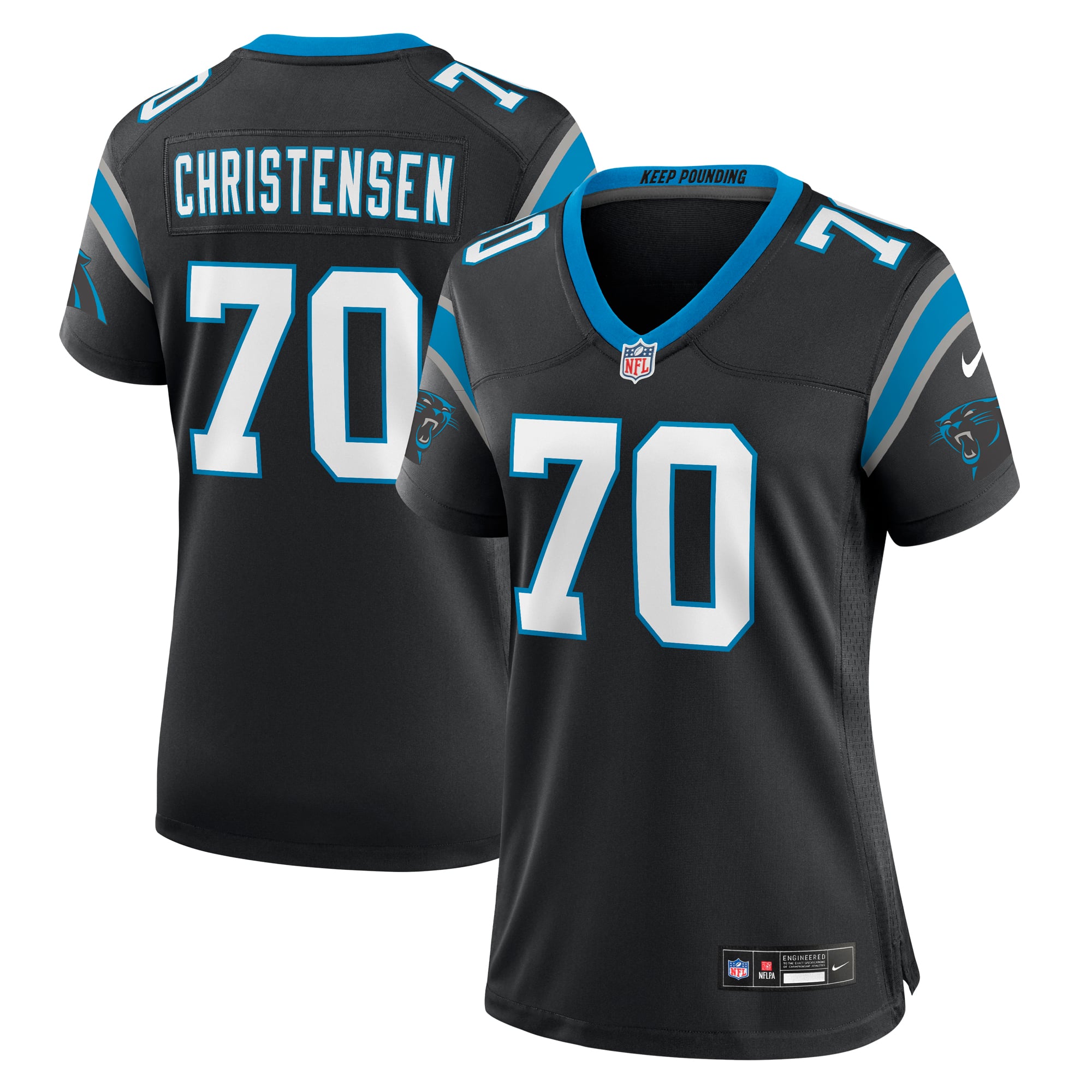 Brady Christensen Carolina Panthers Game Jersey Black NFL Football Fan Wear