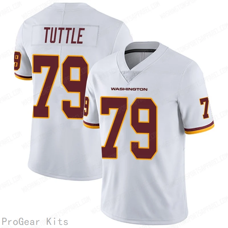 Shy Tuttle Washington Commanders Jersey No.79 White NFL Football Fan Wear