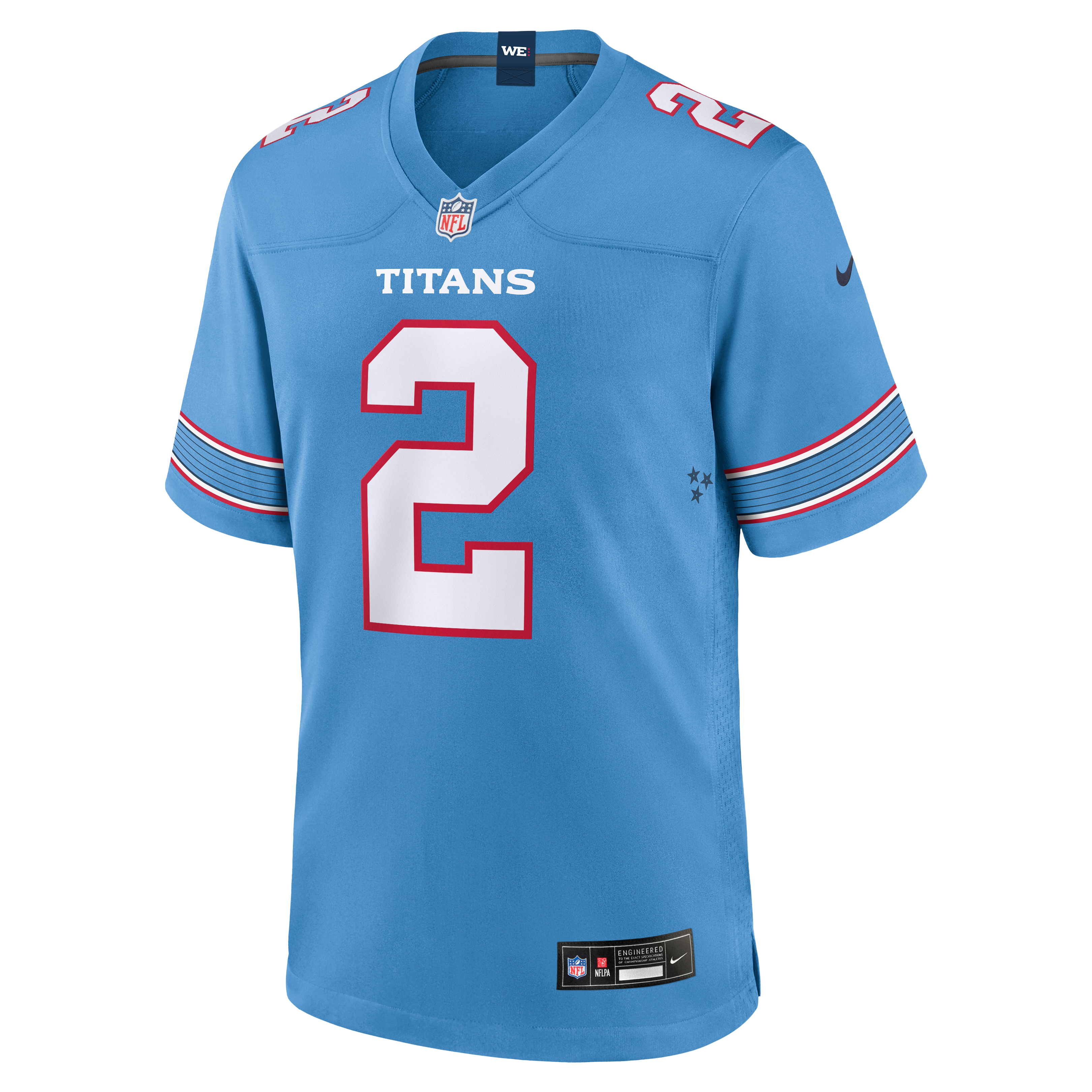 Tyjae Spears Tennessee Titans Game Jersey Light Blue NFL Football Fan Wear Tyjae Spears