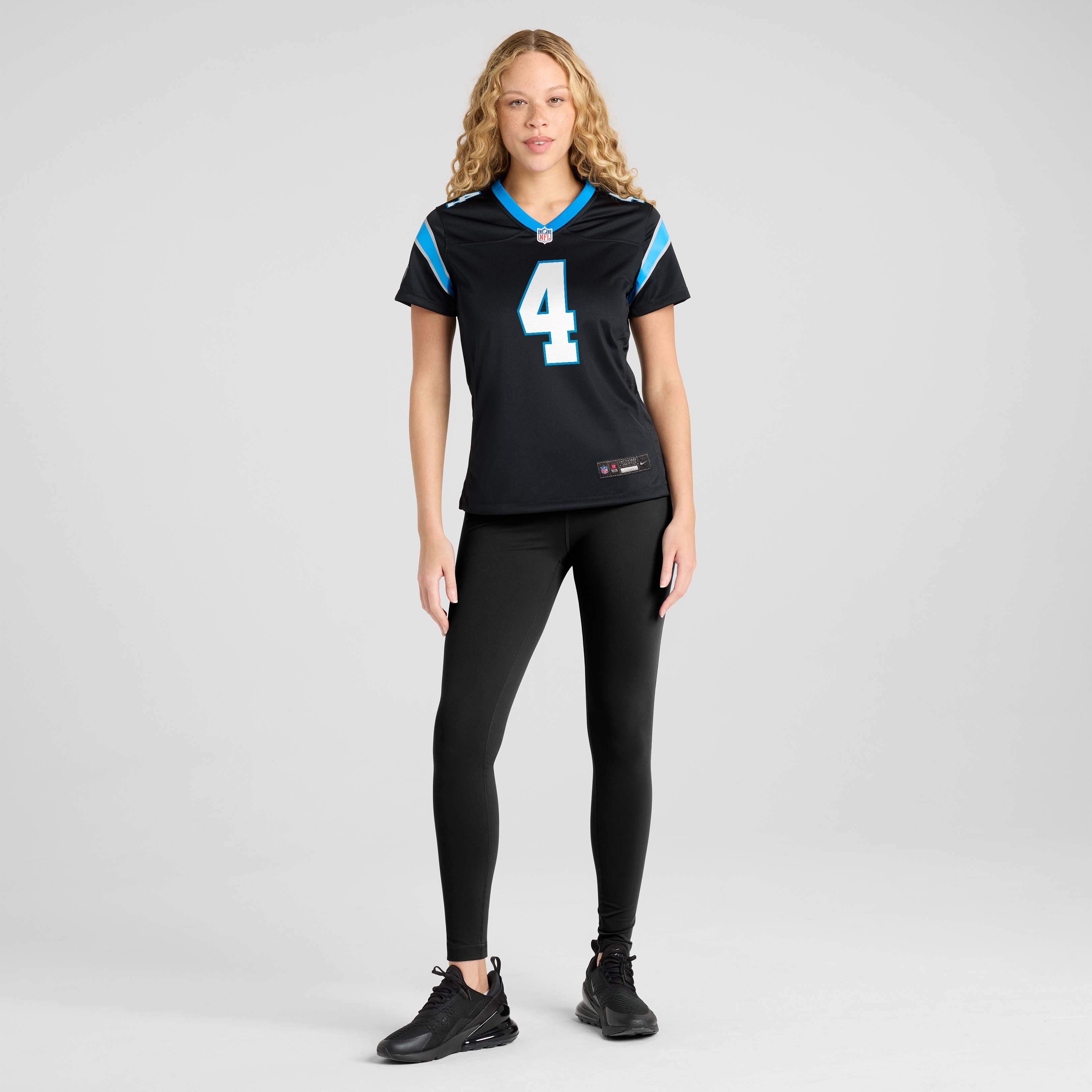 Tetairoa McMillan Carolina Panthers Game Jersey Black NFL Football Fan Wear