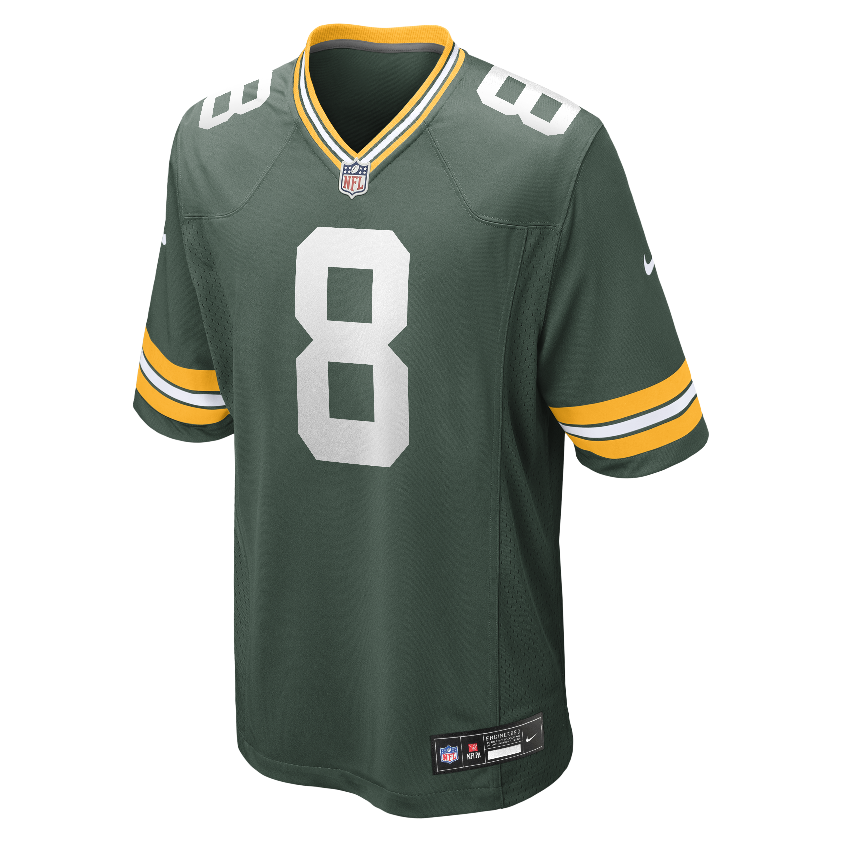 Josh Jacobs Green Bay Packers Game Jersey Green NFL Football Fan Wear Josh Jacobs