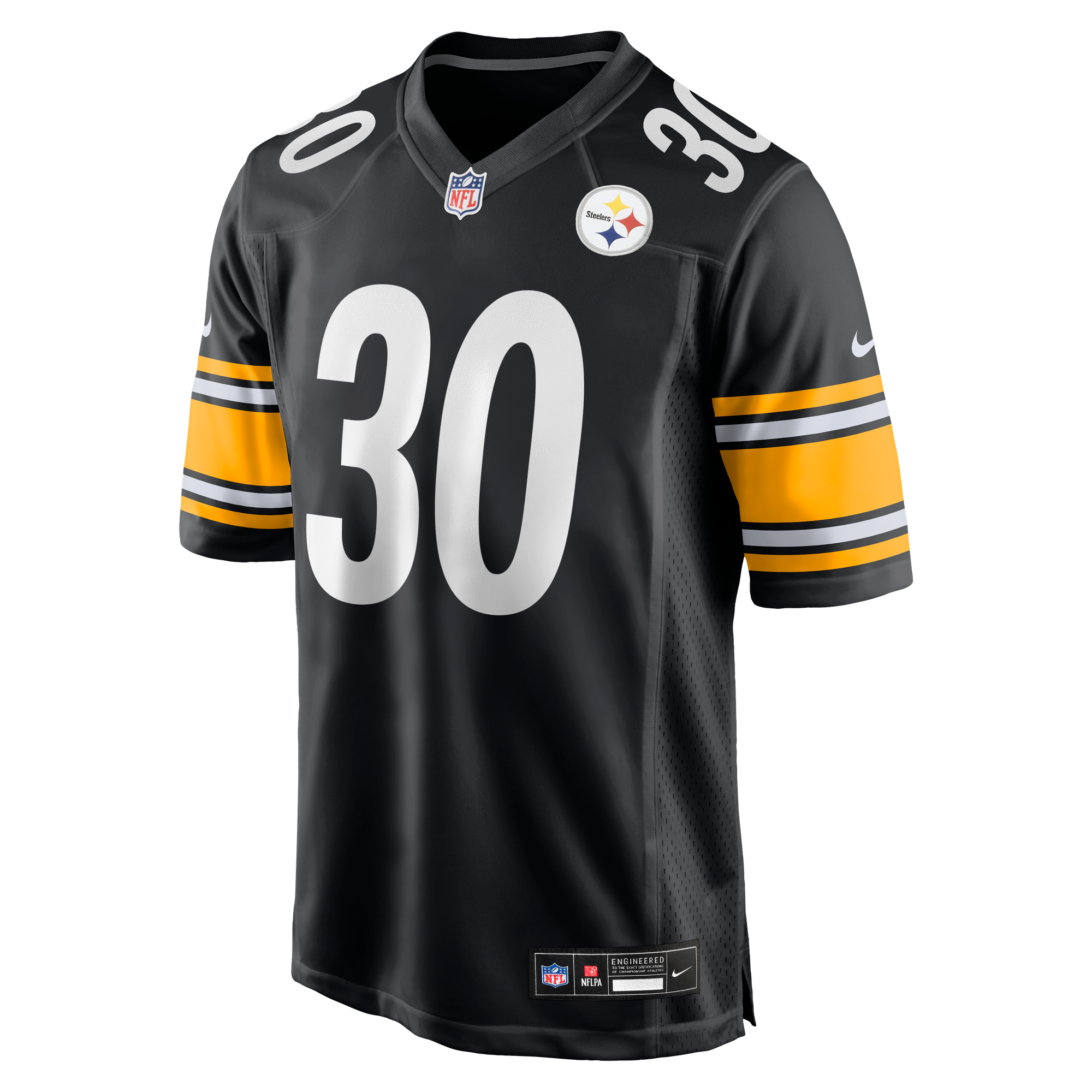 Jaylen Warren Pittsburgh Steelers Player Jersey Black NFL Football Fan Wear Jaylen Warren