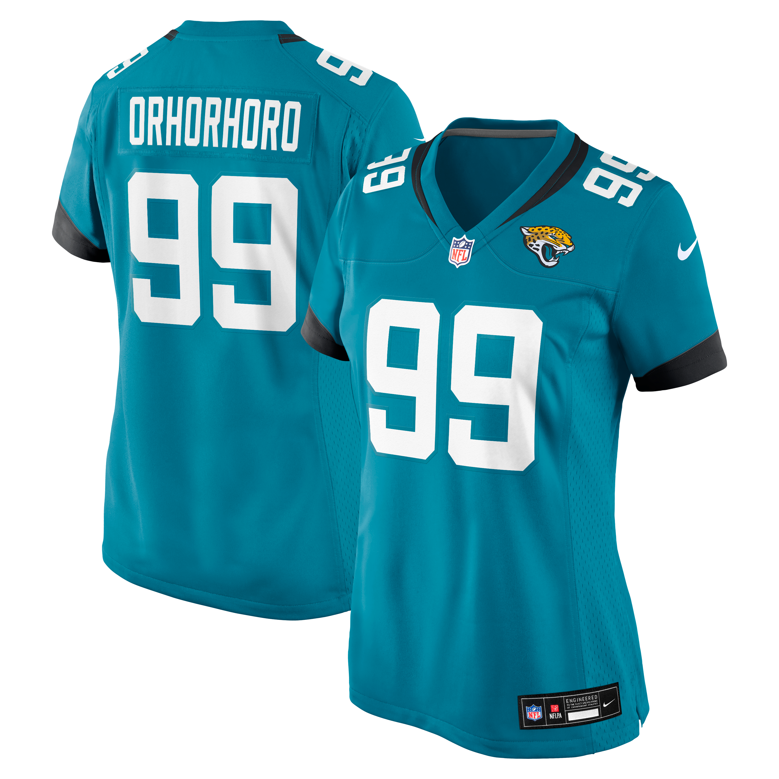 Ruke Orhorhoro Jacksonville Jaguars Game Jersey Teal NFL Football Fan Wear Ruke Orhorhoro