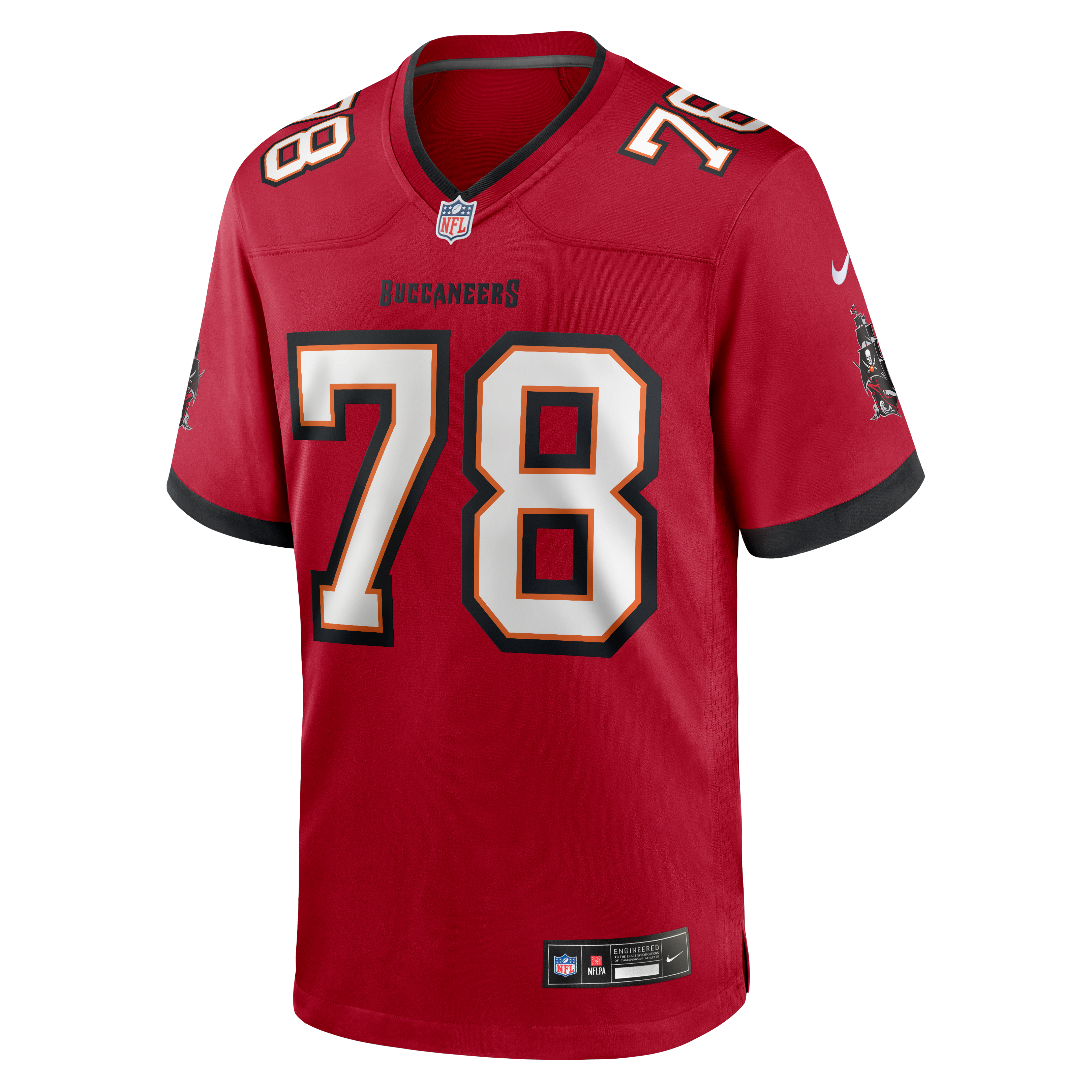 Tristan Wirfs Tampa Bay Buccaneers Game Jersey Red NFL Football Fan Wear