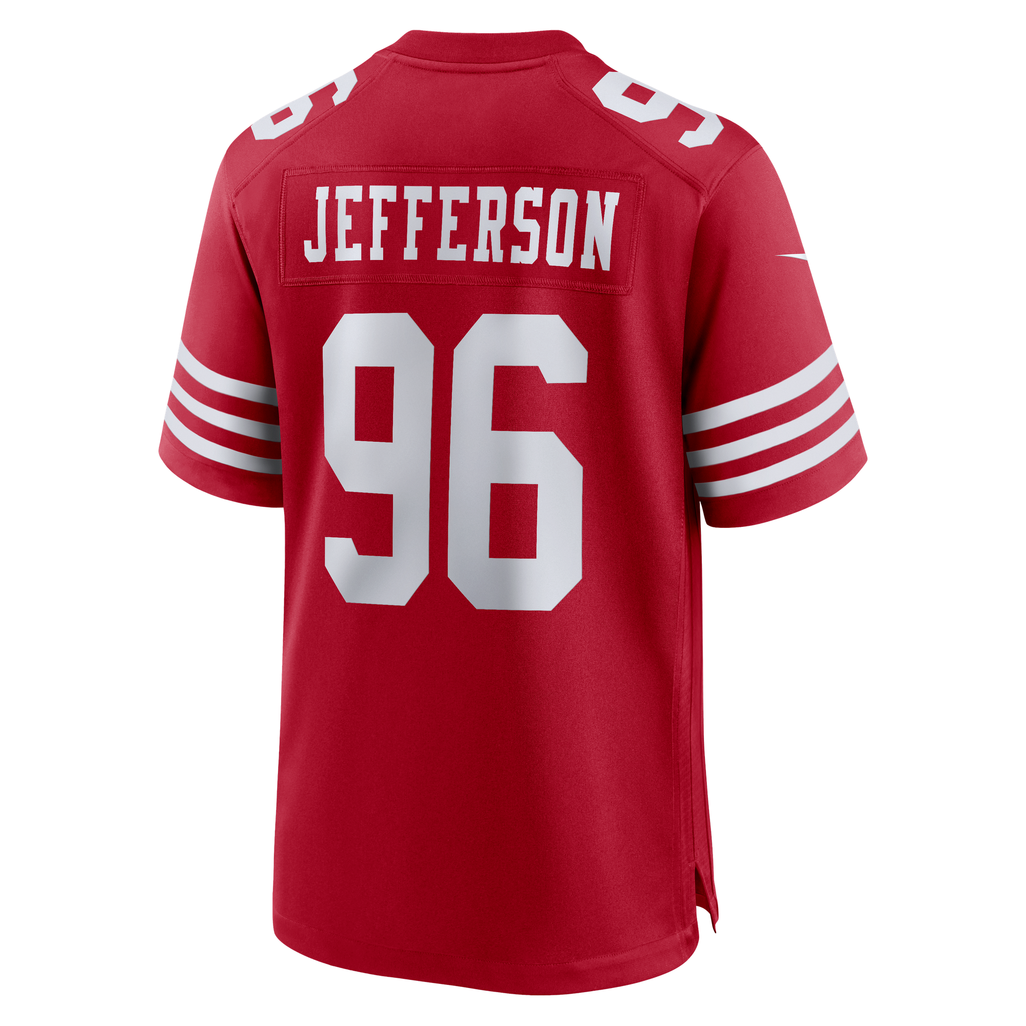 Jordan Jefferson San Francisco 49ers Game Jersey Scarlet NFL Football Fan Wear Jordan Jefferson