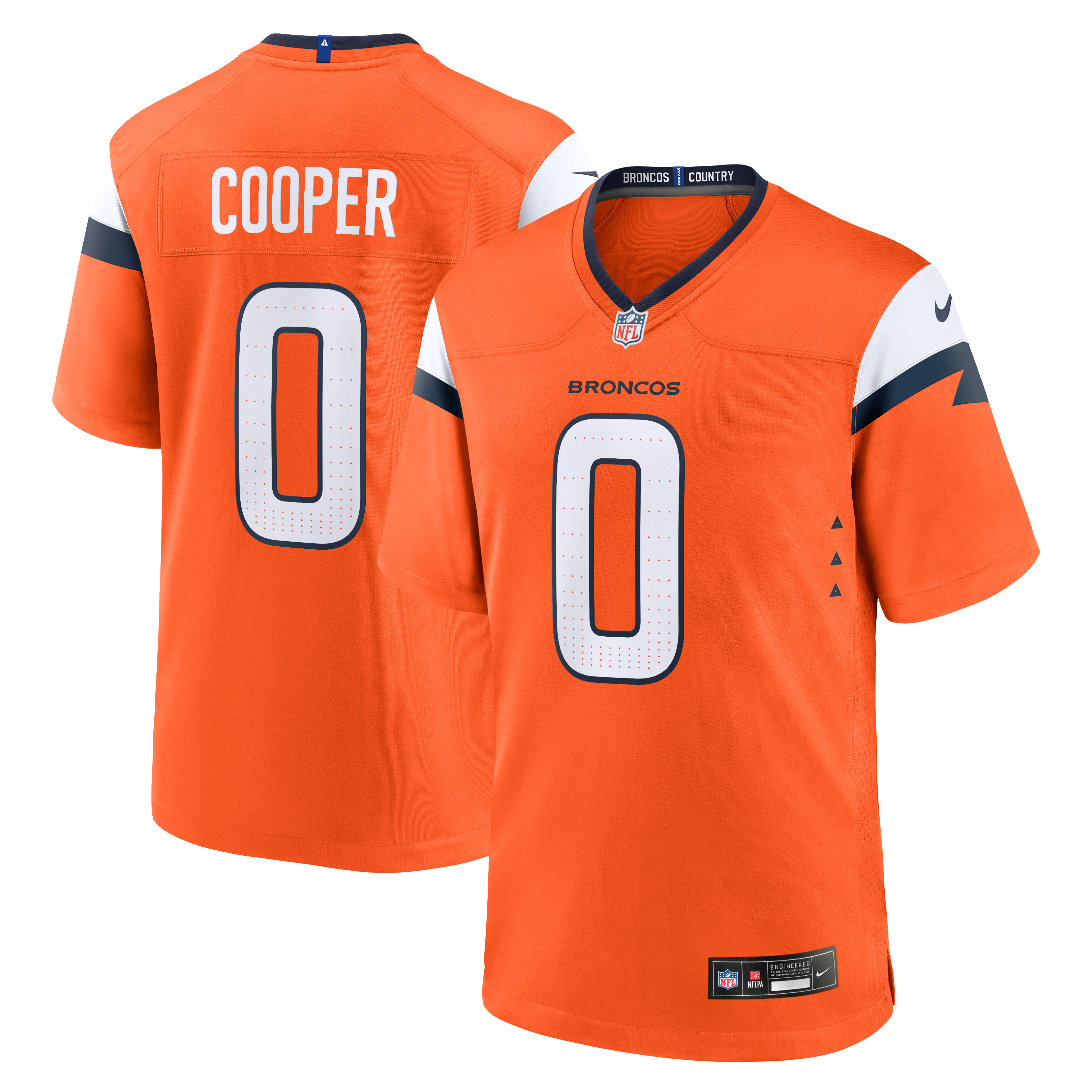 Jonathon Cooper Denver Broncos Game Jersey Orange NFL Football Fan Wear