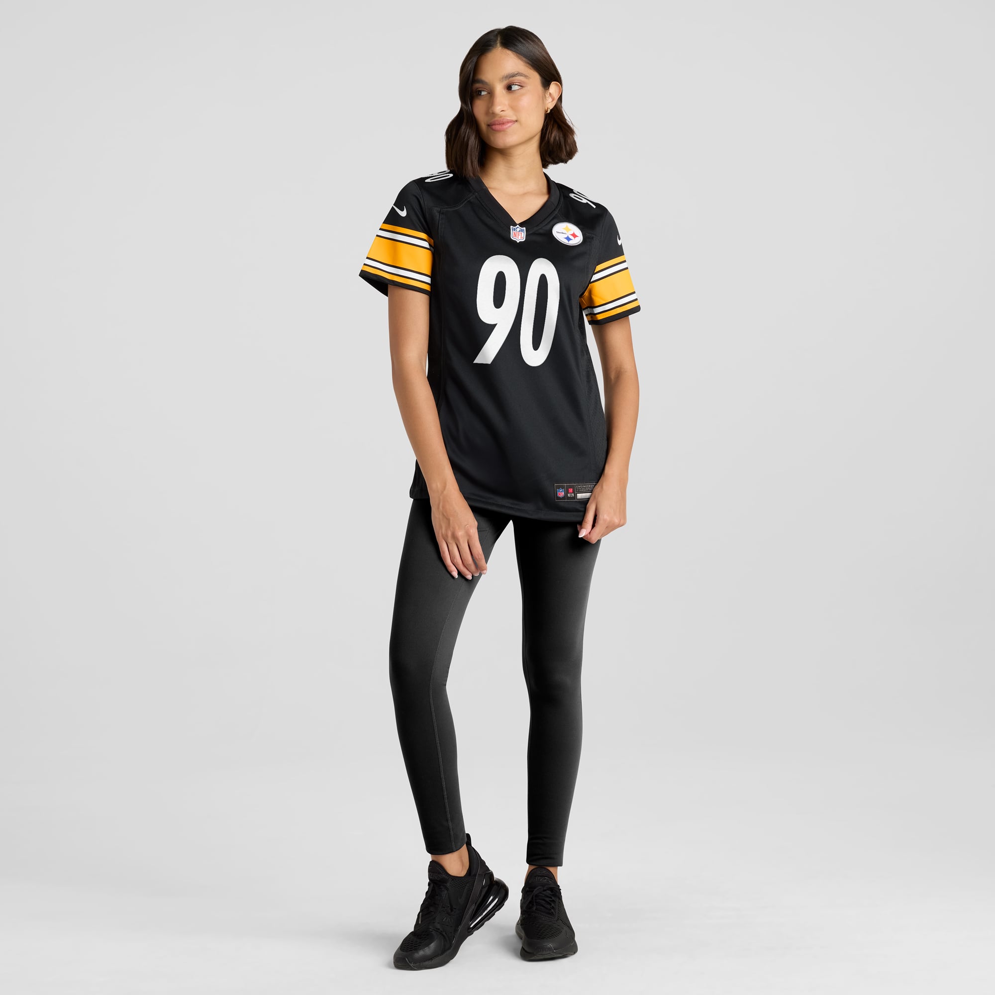 TJ Watt Pittsburgh Steelers Game Jersey Black NFL Football Fan Wear TJ Watt