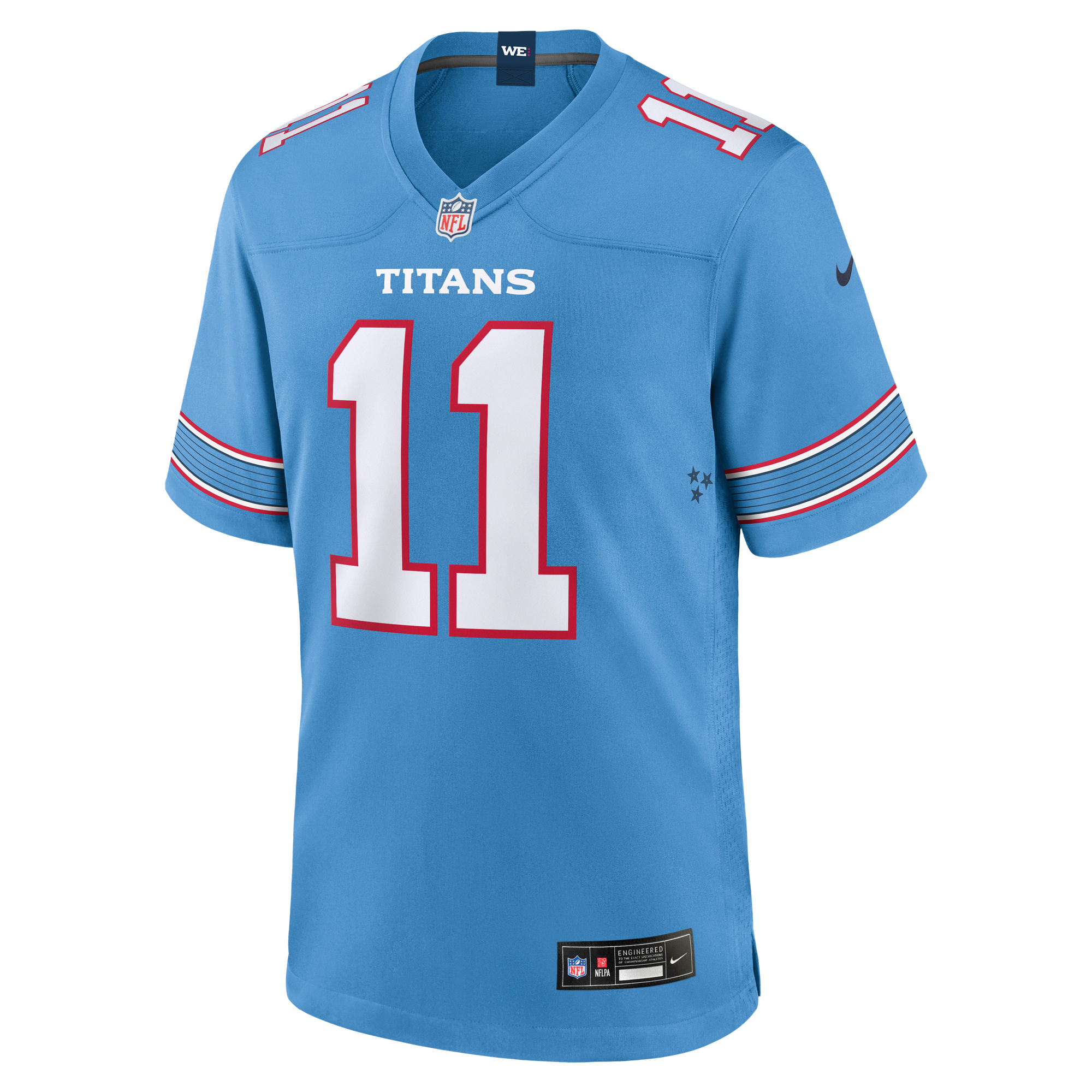 Jermaine Johnson Tennessee Titans Game Jersey Light Blue NFL Football Fan Wear Jermaine Johnson