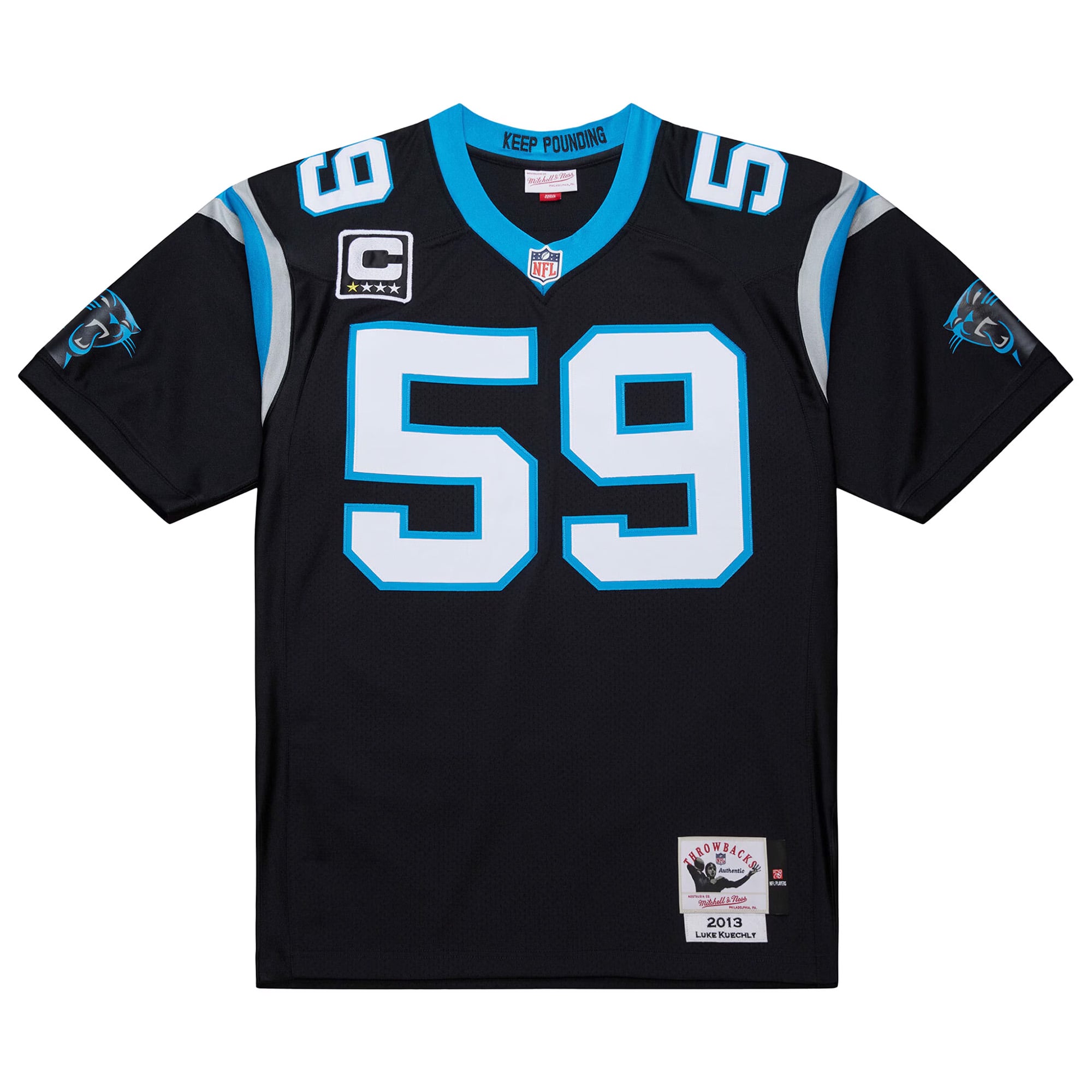 Luke Kuechly Mitchell Carolina Panthers Player Jersey Black NFL Football Fan Wear
