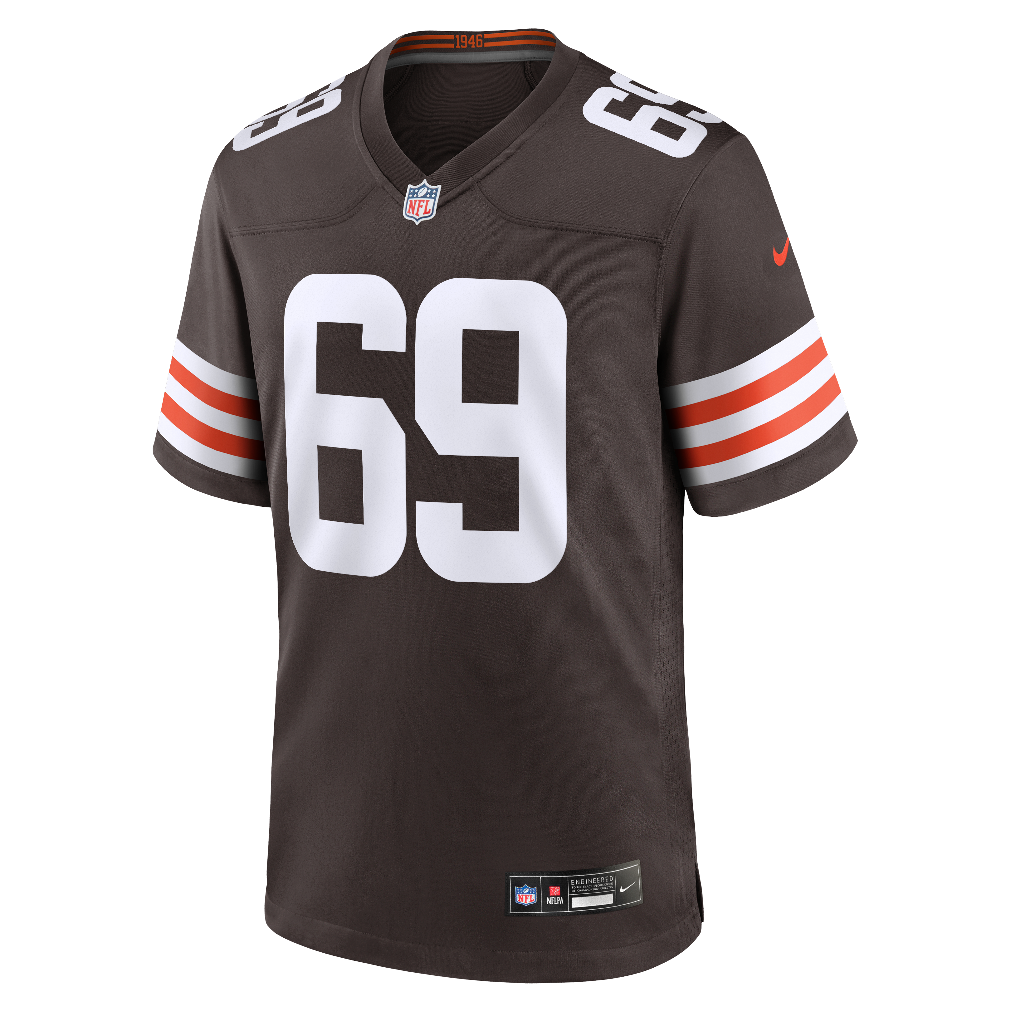 Tyre Phillips Cleveland Browns Game Jersey Brown NFL Football Fan Wear Tyre Phillips