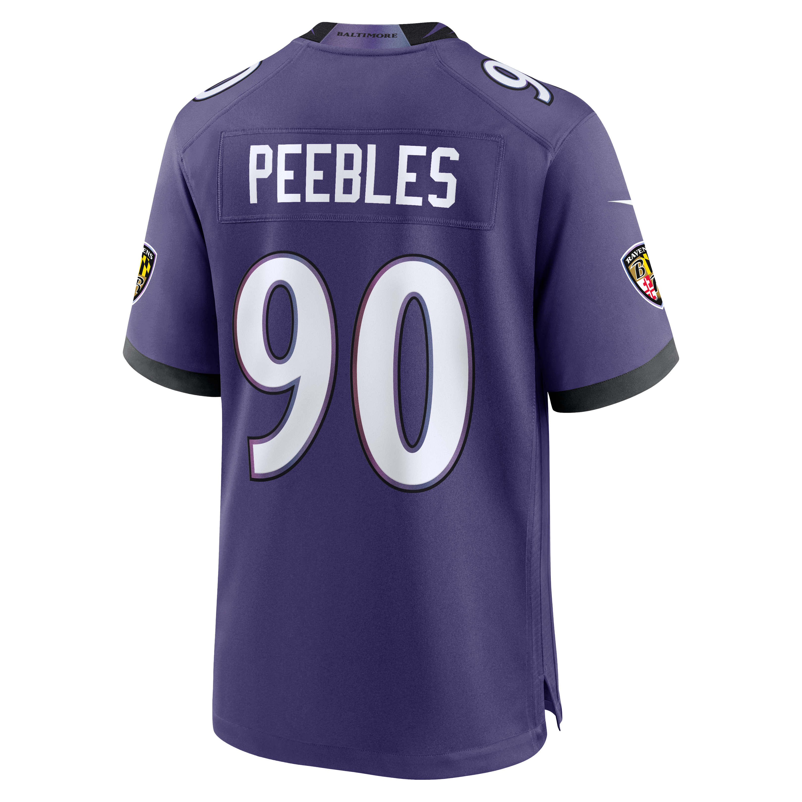Aeneas Peebles Baltimore Ravens Game Jersey Purple NFL Football Fan Wear Aeneas Peebles