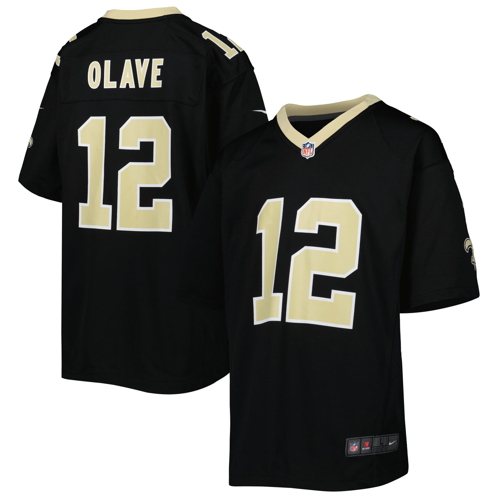 Chris Olave New Orleans Saints Game Jersey Black NFL Football Fan Wear Chris Olave