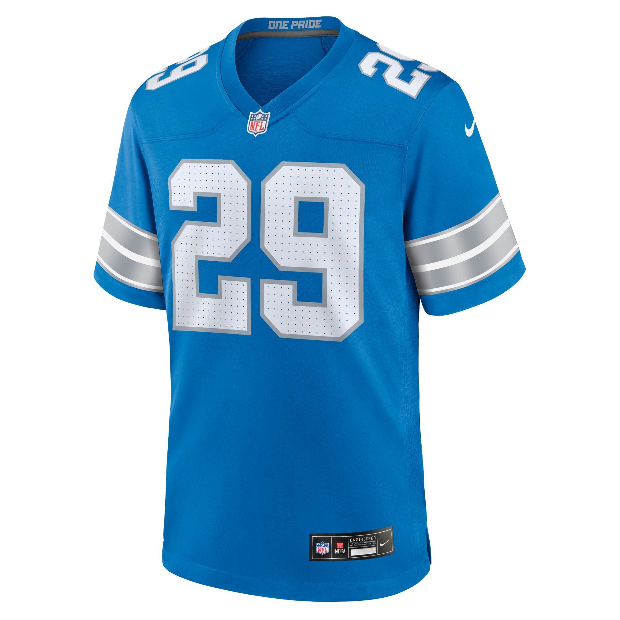 Avonte Maddox Detroit Lions Game Jersey Blue NFL Football Fan Wear Avonte Maddox