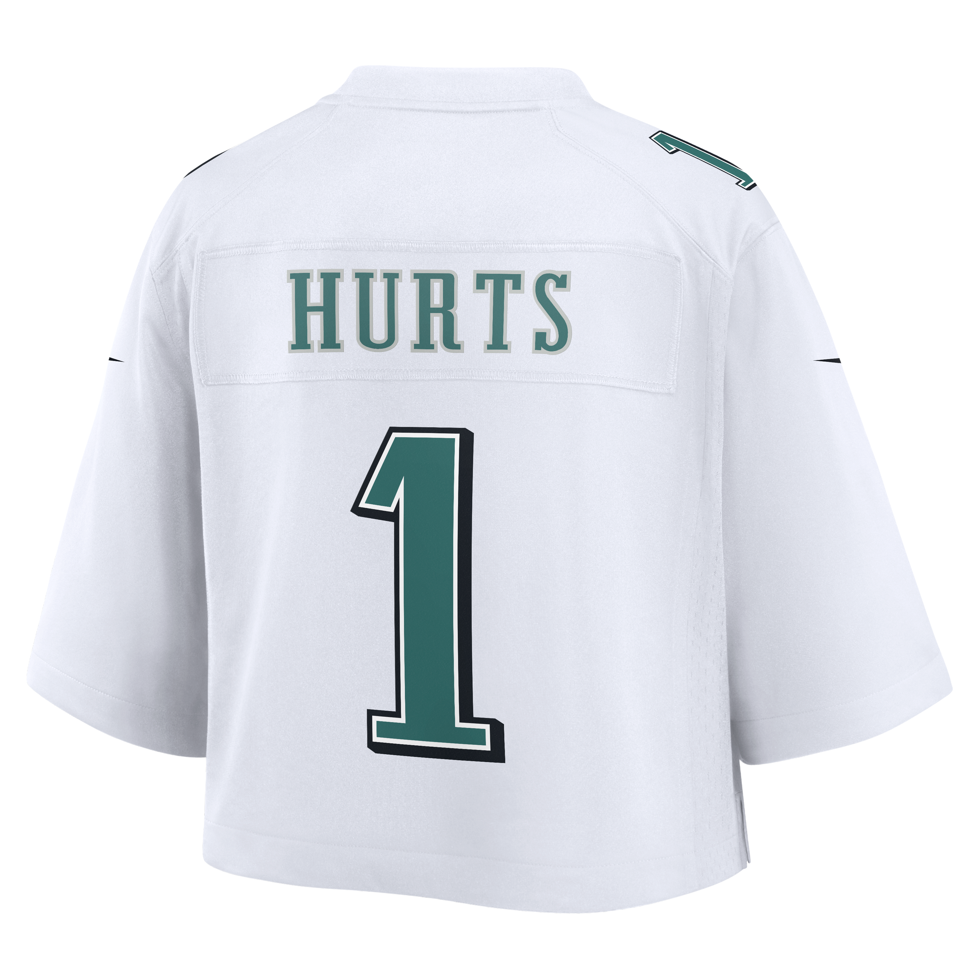 Jalen Hurts Cropped Philadelphia Eagles Game Jersey White NFL Football Fan Wear