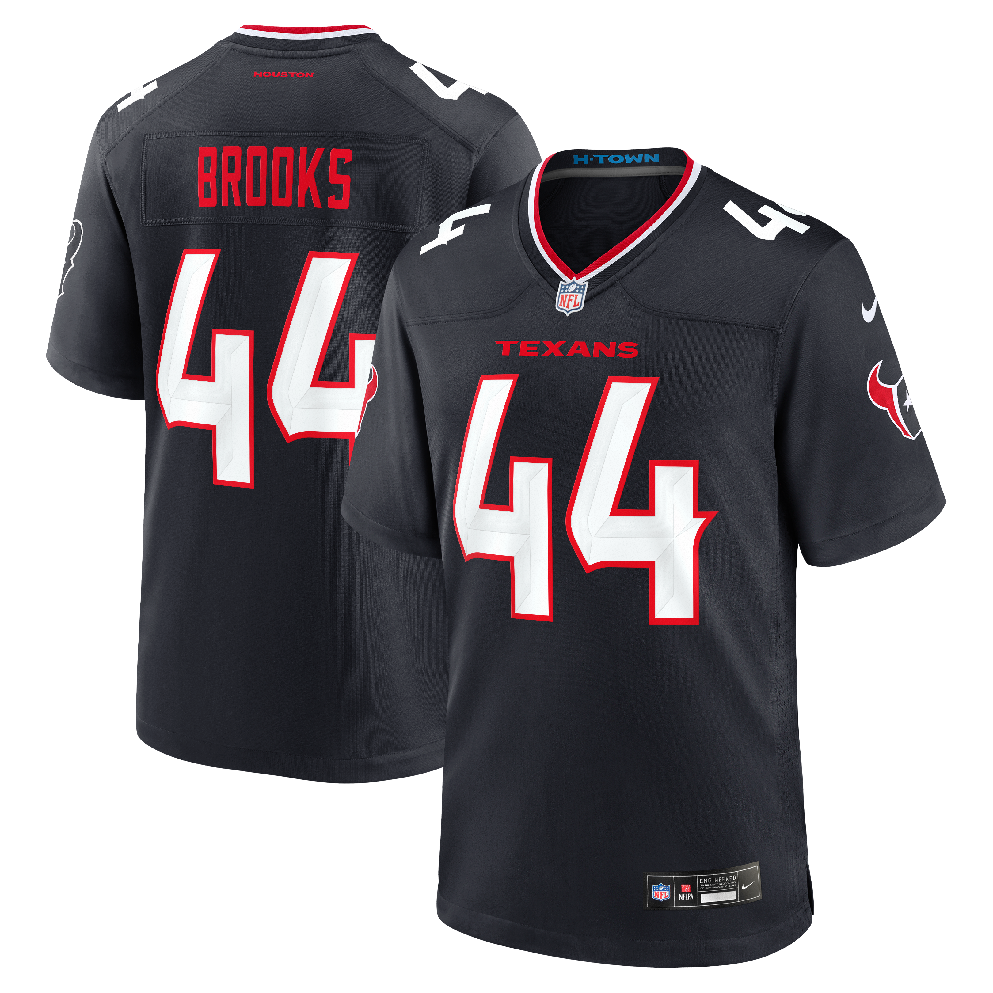 British Brooks Houston Texans Game Jersey Navy NFL Football Fan Wear