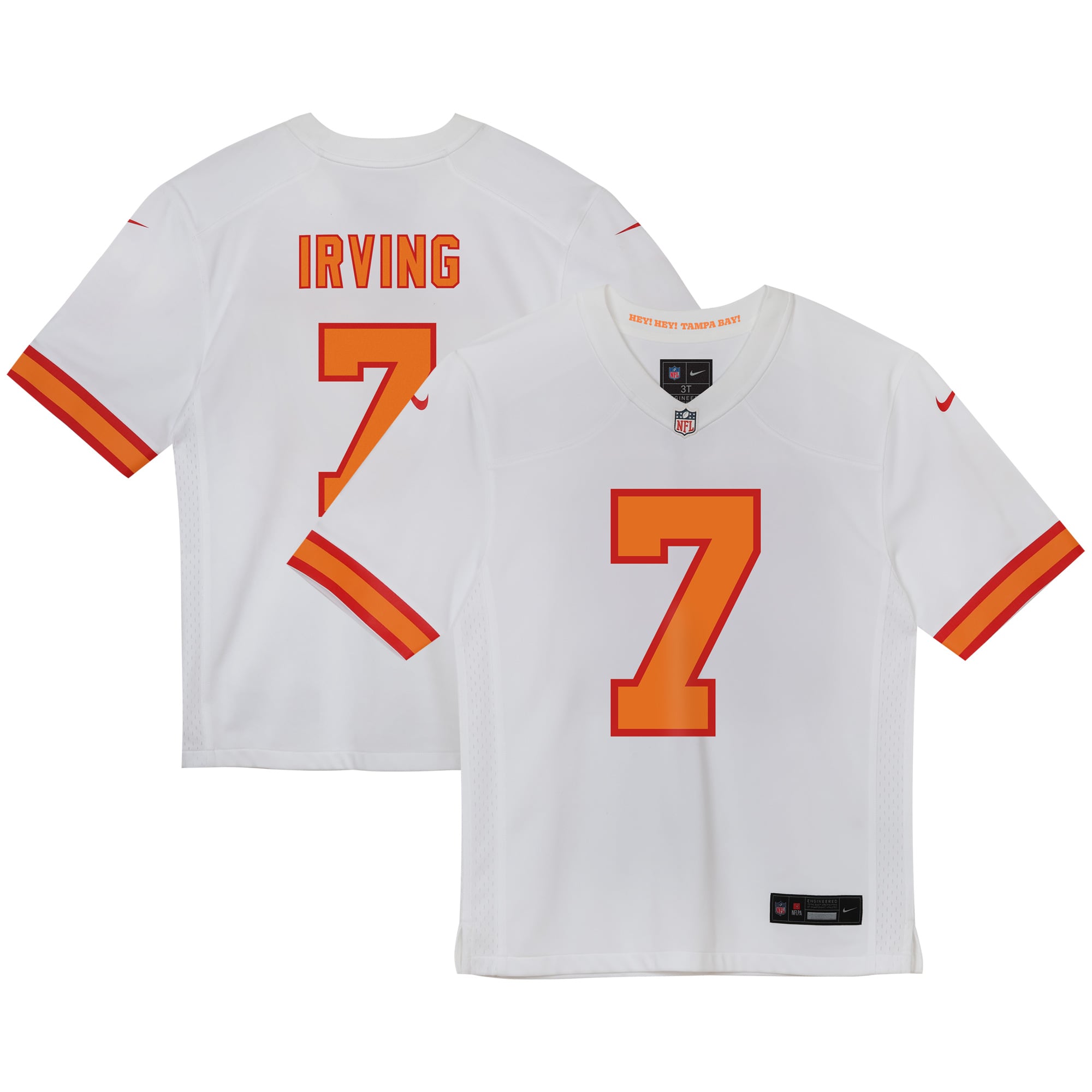 Bucky Irving Tampa Bay Buccaneers Game Jersey White NFL Football Fan Wear Bucky Irving