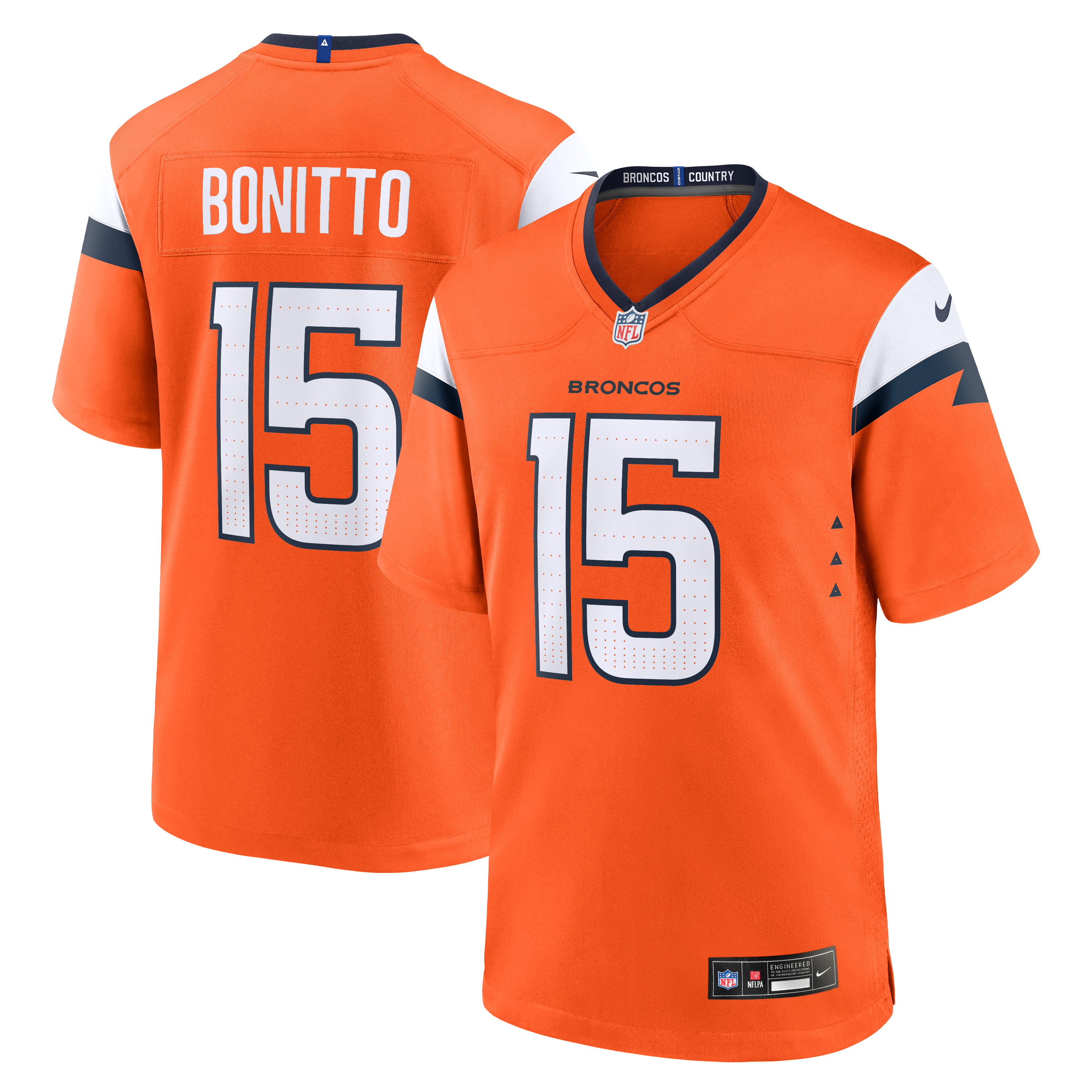 Nik Bonitto Denver Broncos Game Jersey Orange NFL Football Fan Wear Nik Bonitto