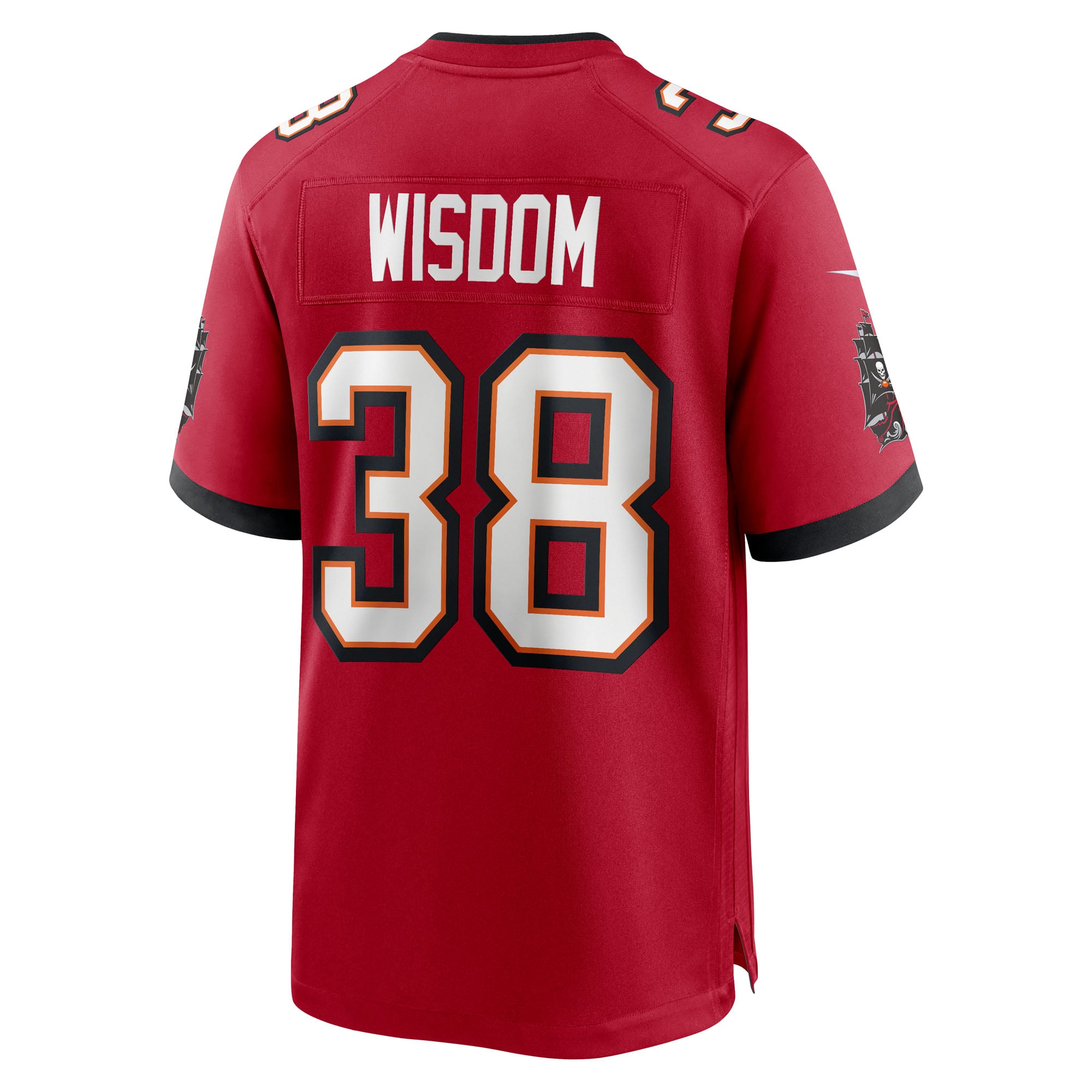 Rashad Wisdom Tampa Bay Buccaneers Game Jersey Red NFL Football Fan Wear Rashad Wisdom