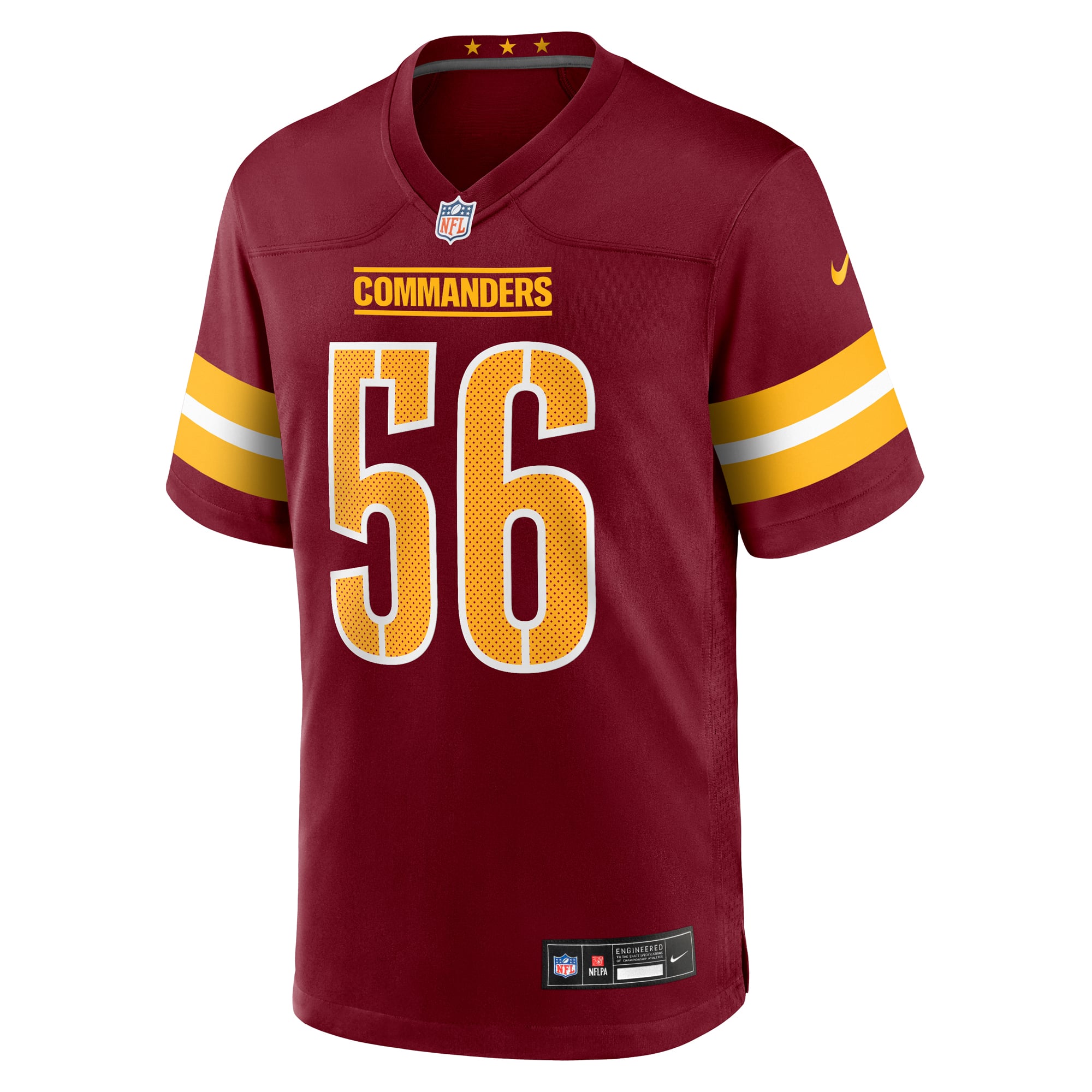 Kain Medrano Washington Commanders Game Jersey Burgundy NFL Football Fan Wear Kain Medrano