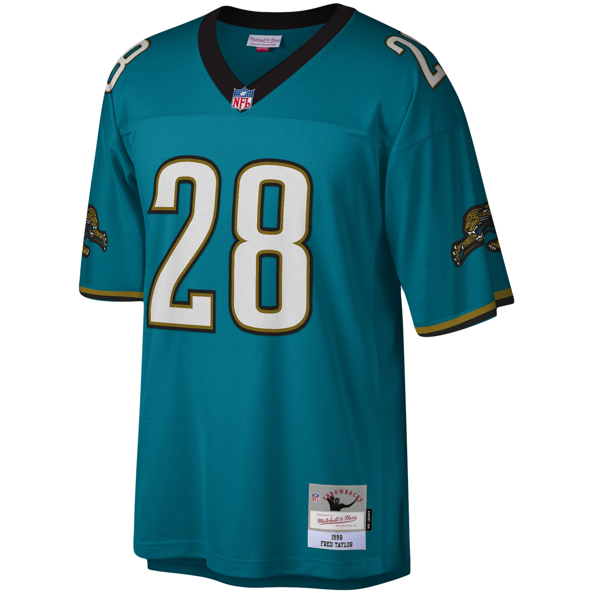 Fred Taylor Jacksonville Jaguars Replica Jersey Teal NFL Football Fan Wear
