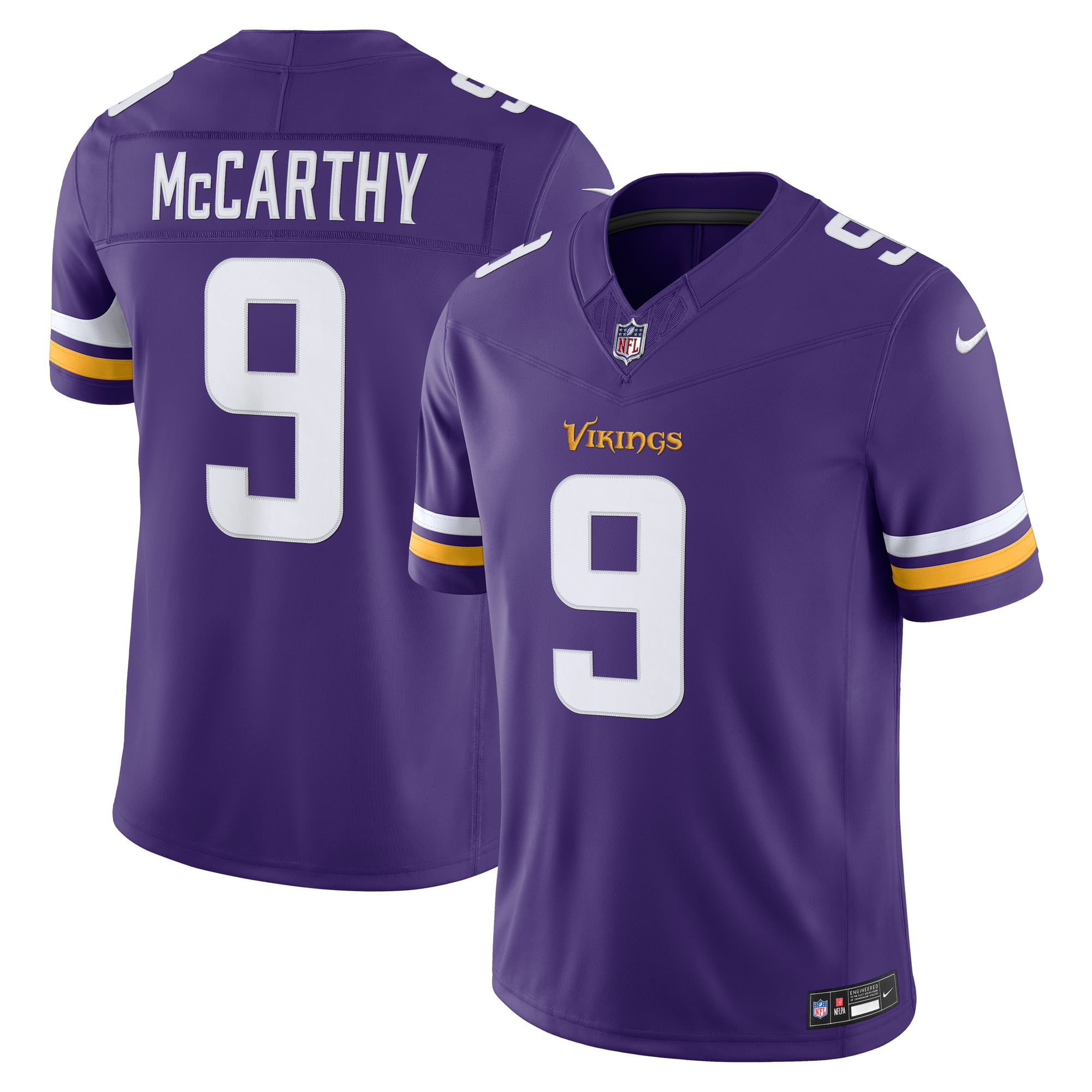 JJ McCarthy Minnesota Vikings Alternate Jersey Purple NFL Football Fan Wear JJ McCarthy