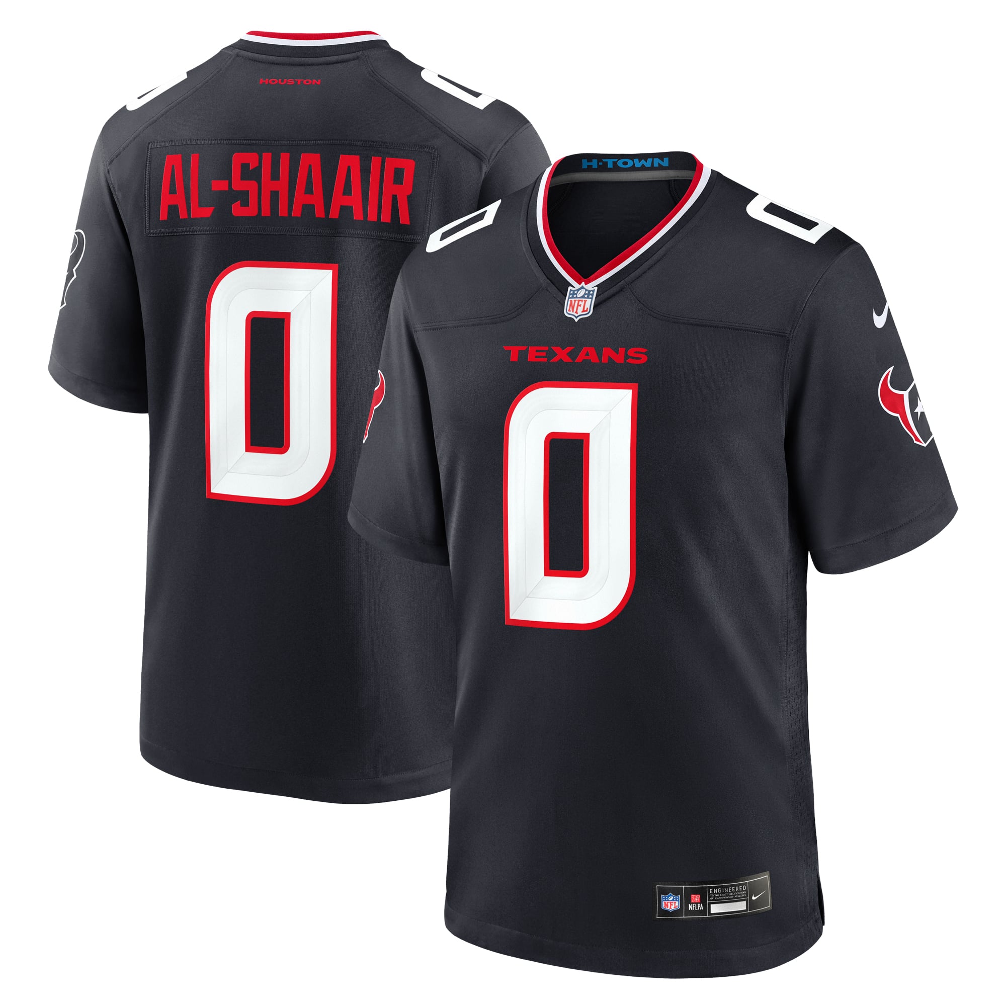 Azeez Al-Shaair Houston Texans Game Jersey Navy NFL Football Fan Wear