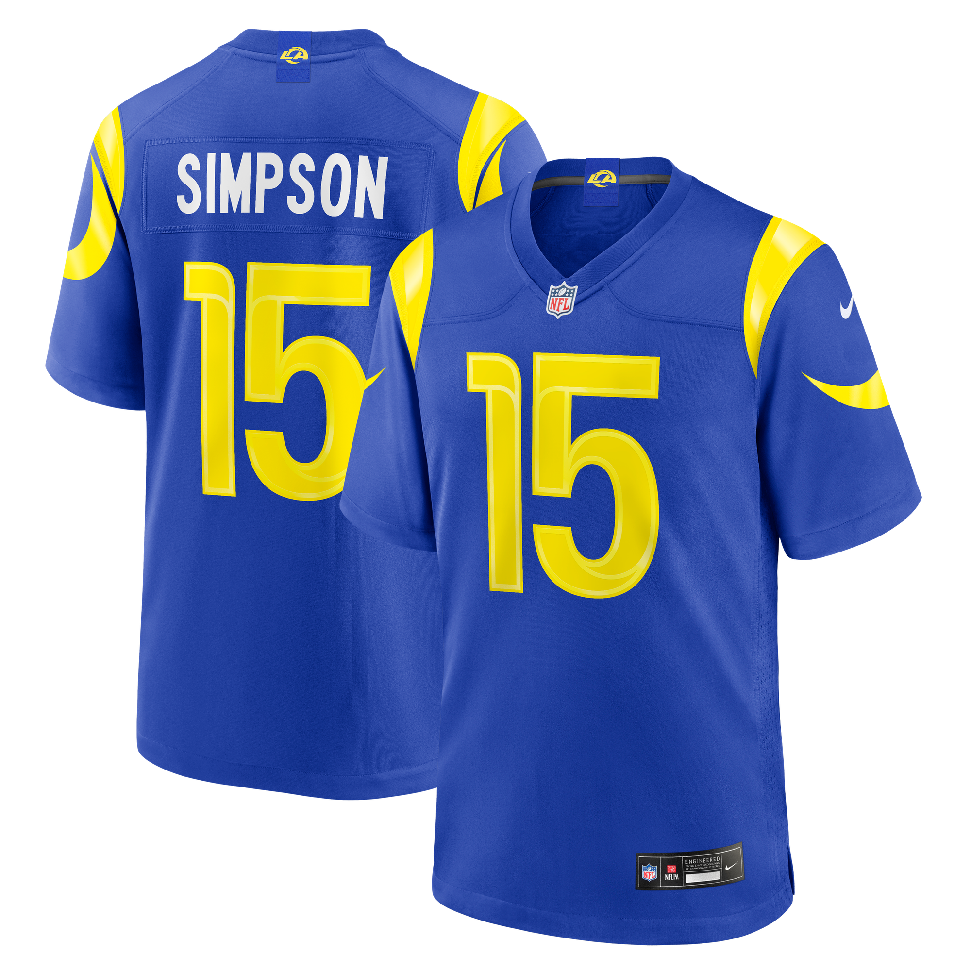 Round Pick No Los Angeles Rams Game Jersey Royal NFL Football Fan Wear