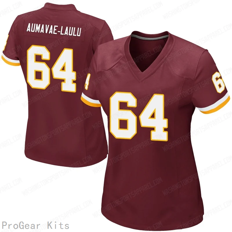 Malaesala Aumavae Laulu Washington Commanders Game Jersey No.64 Burgundy NFL Football Fan Wear
