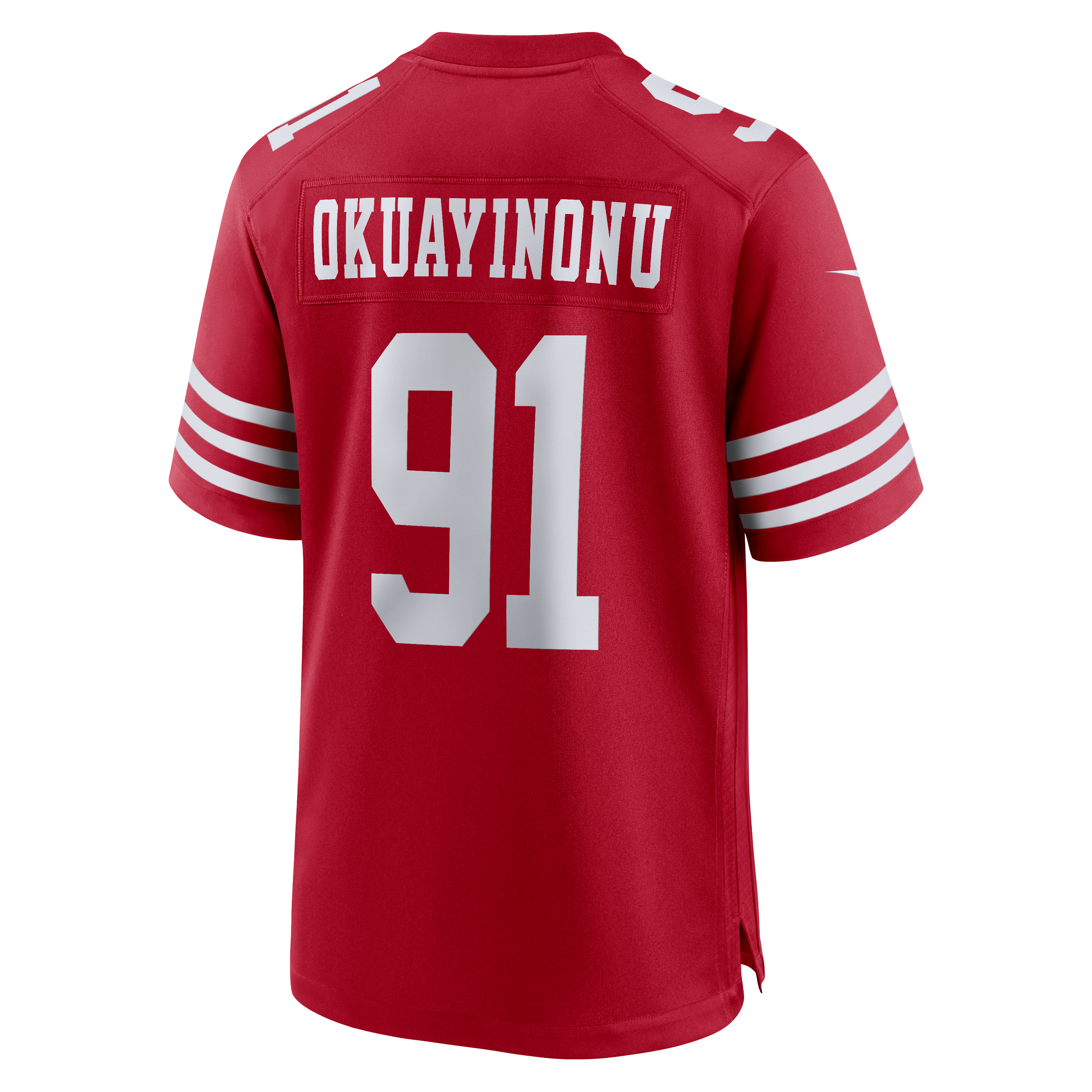 Sam Okuayinonu San Francisco 49ers Game Jersey Scarlet NFL Football Fan Wear Sam Okuayinonu