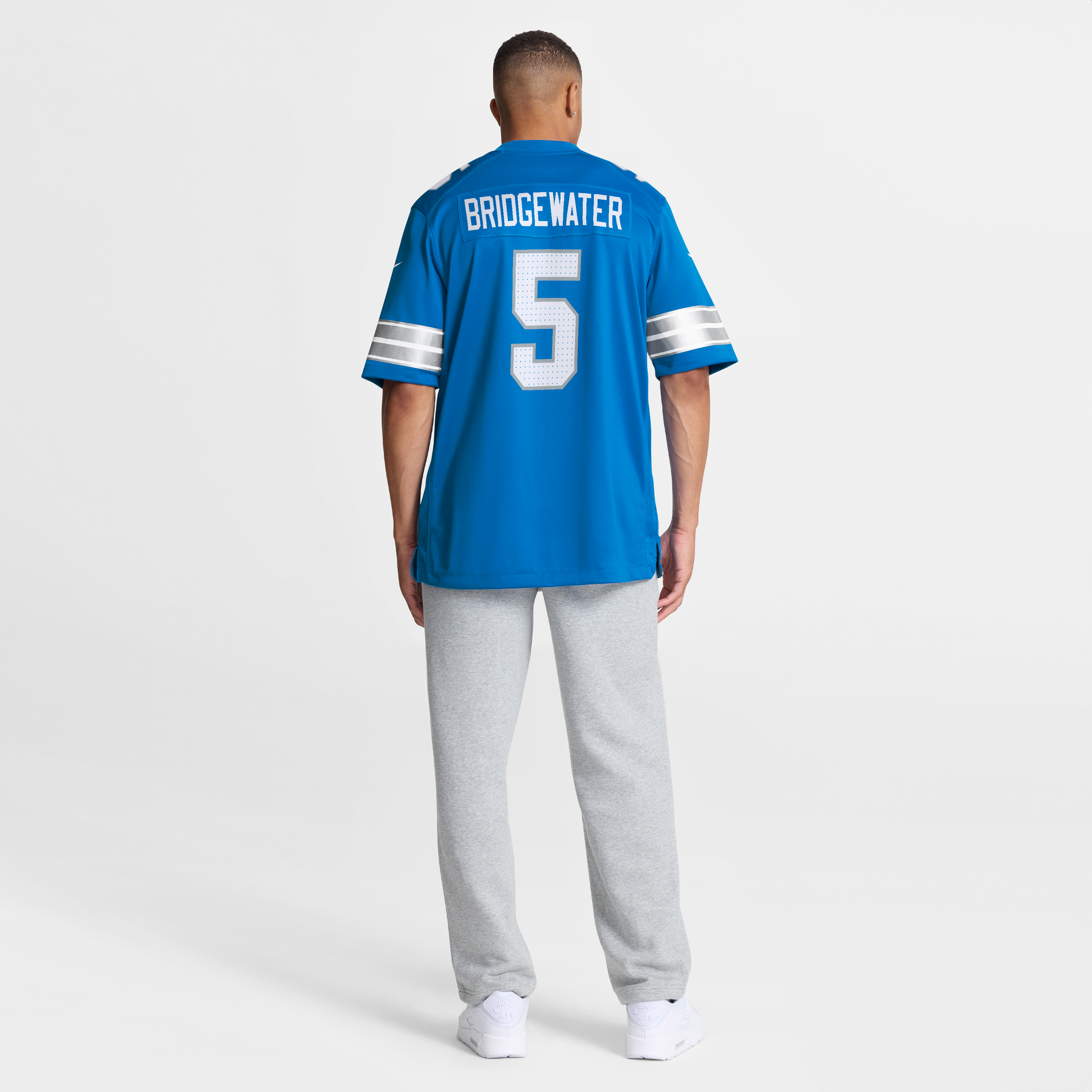 Teddy Bridgewater Detroit Lions Game Jersey Blue NFL Football Fan Wear