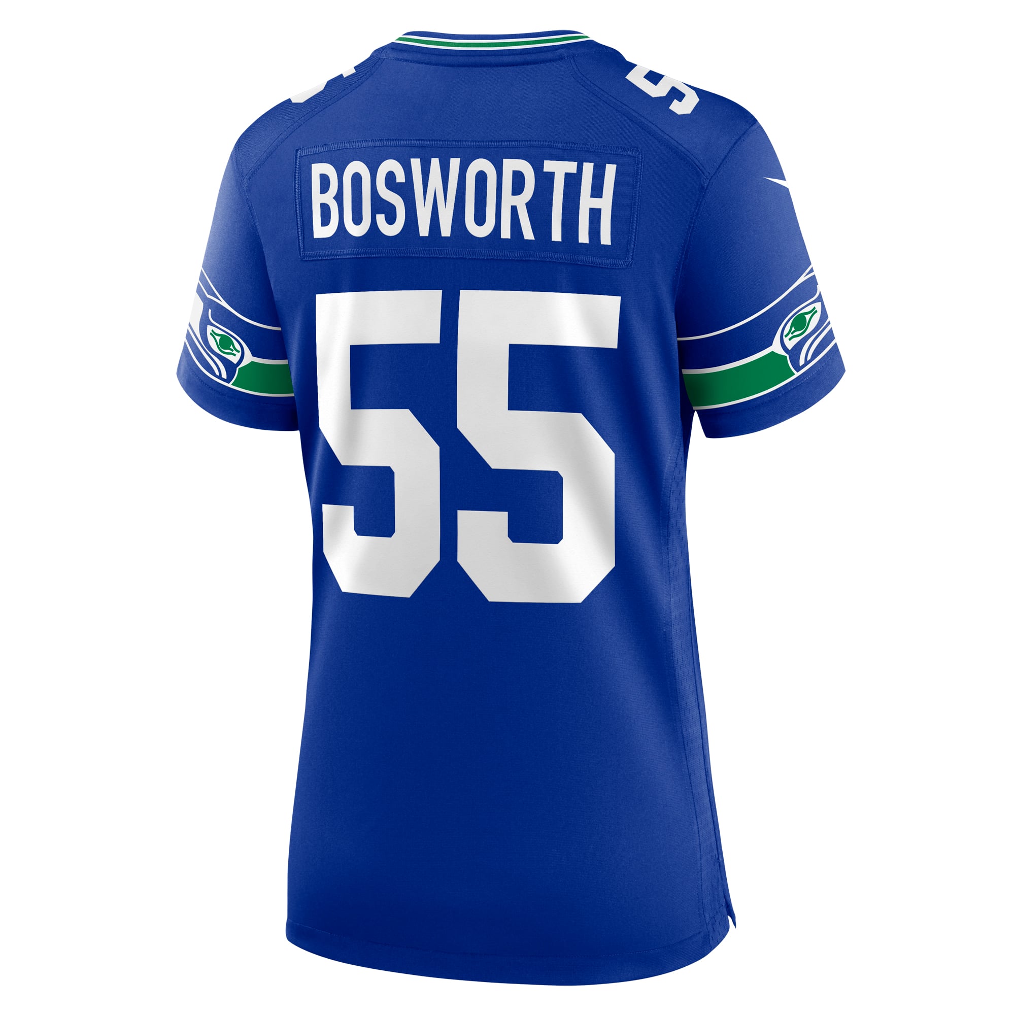 Brian Bosworth Retired Seattle Seahawks Game Jersey Royal NFL Football Fan Wear Brian Bosworth Retired